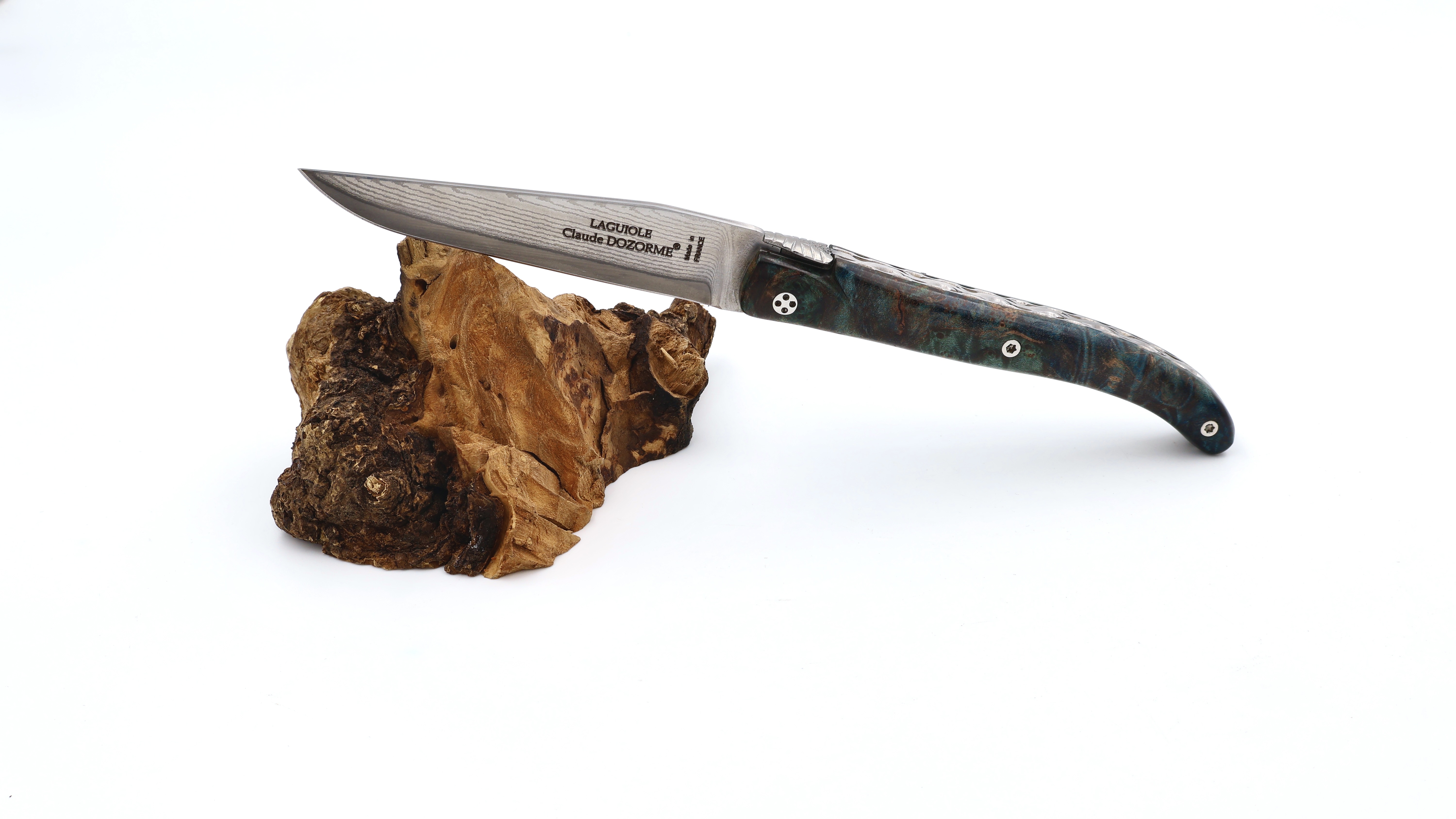 Claude DOZORME Laguiole maple burlwood 12 cm VG10 damascus