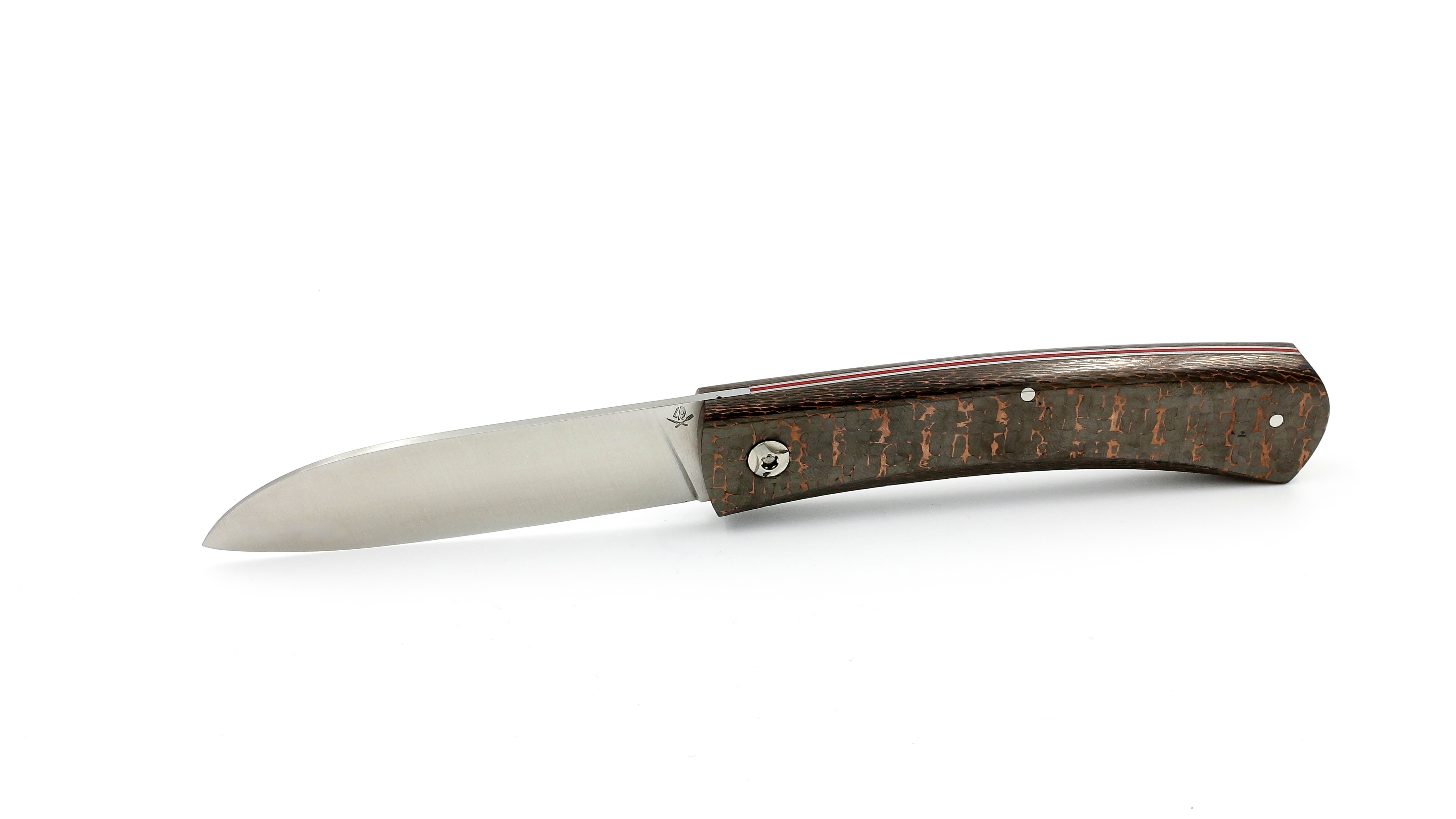 291349A6-6635-4264-8F2F-CB0BAE9A5C8C_1_201_a Roland LANNIER Spring Heeled Jack Taschenmesser  FATCarbon Snake Skin Copper