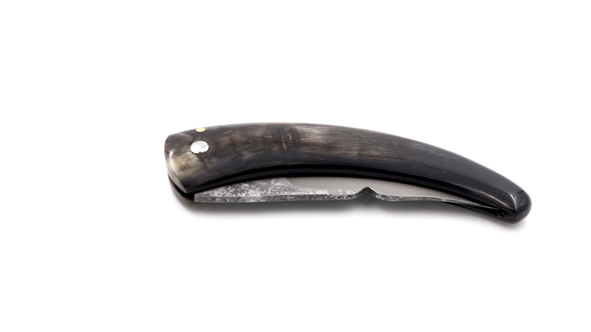 Coutellerie du Lotus Cornicciolu ram horn corsican shepherd's knife 12 cm