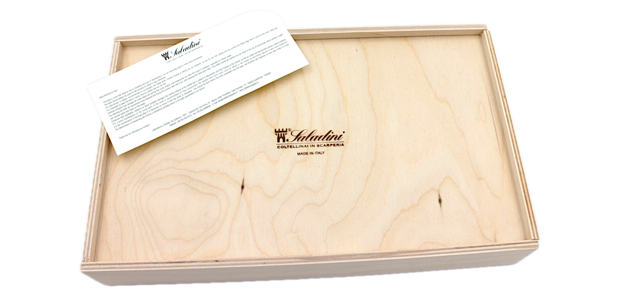 Saladini 2 Steakmesser 2 Gabeln Hornspitze matt Set für zwei Personen 