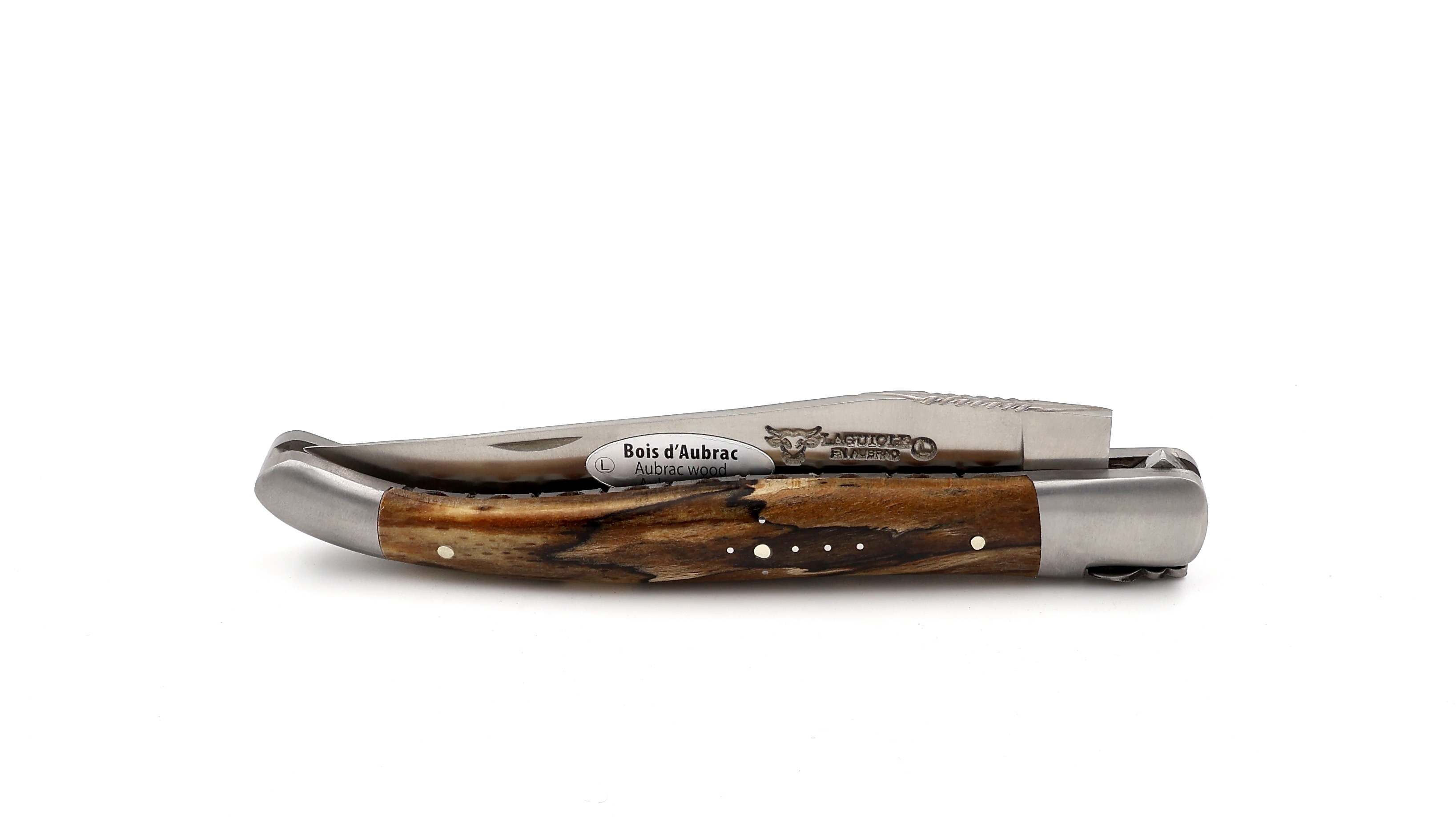 Laguiole en Aubrac  guillochierte Platine Aubrac Holz 12 cm