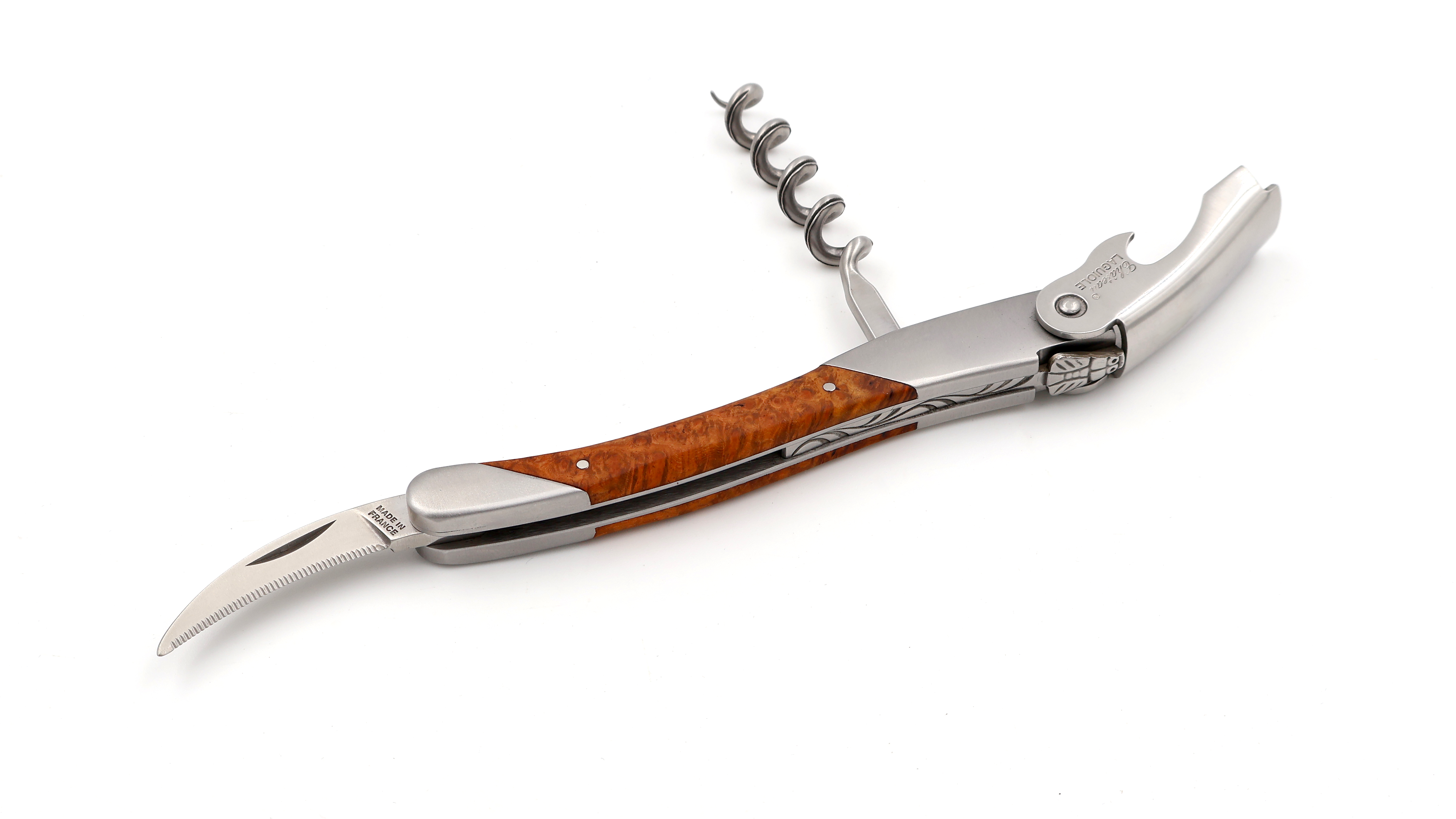 Château Laguiole wine opener GRAND CRU amboina burl wood