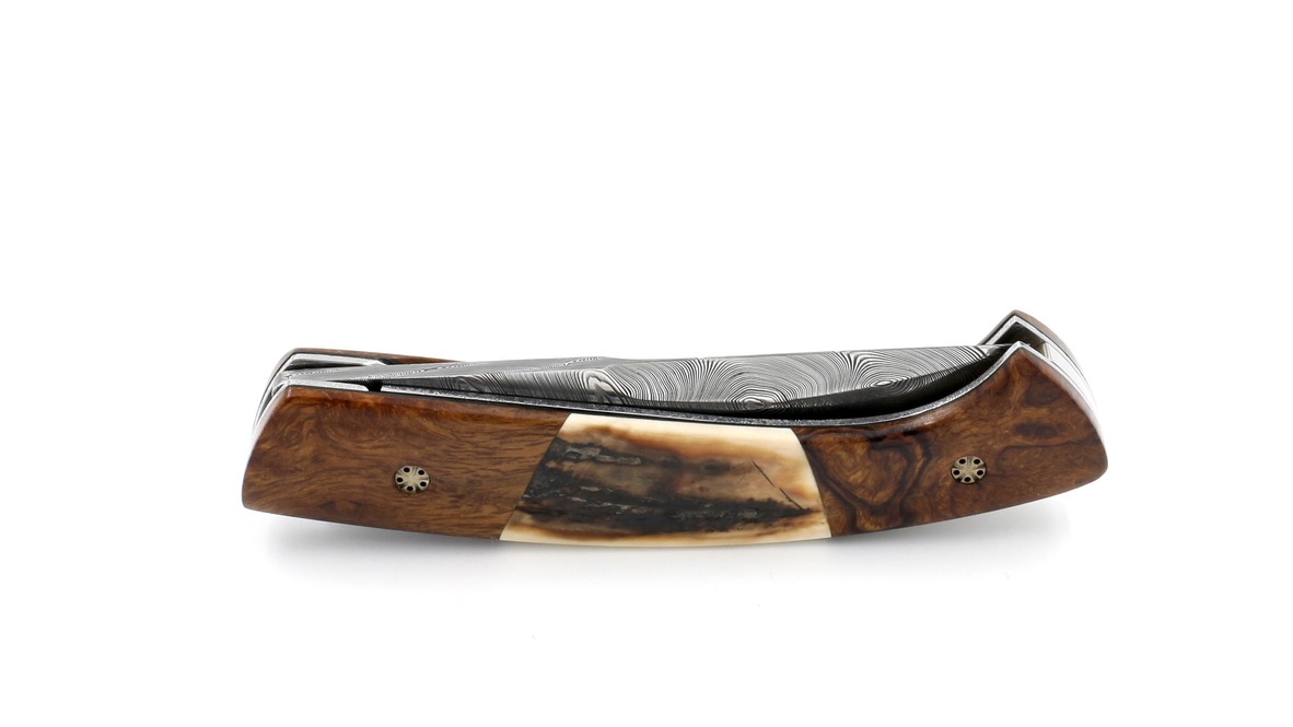 MANU LAPLACE 1515 small  ironwood/warthog ivory damascus blade