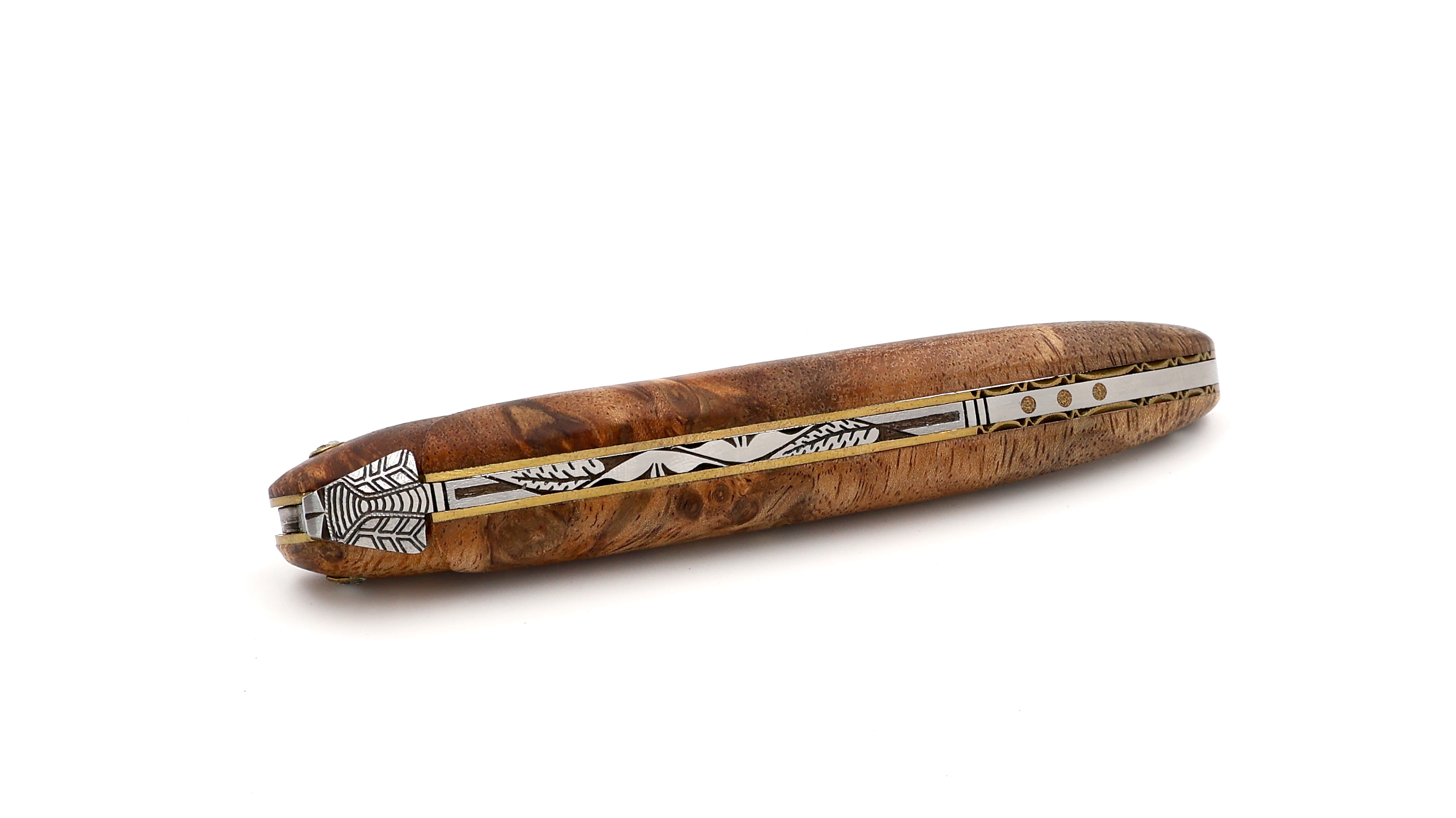 Laguiole en Aubrac Laguiole UNIQUE PIECE albizia- burl 12 cm