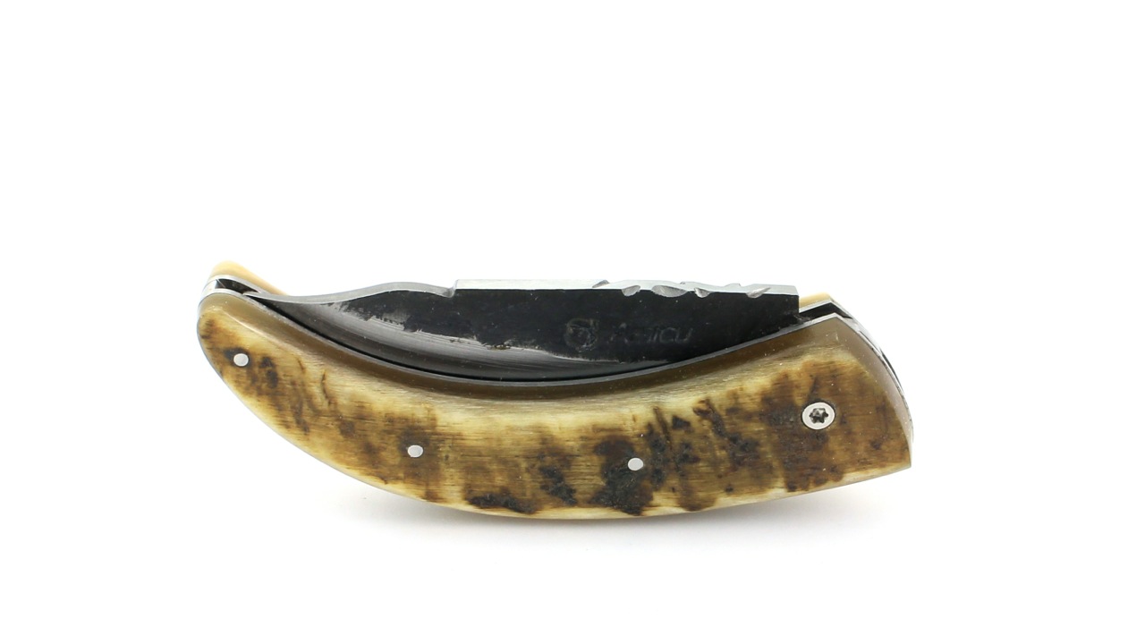 Amicu-Brut-de-Forge AU SABOT AMICU corsican shepherd knife ram horn 11 cm Brut de Forge blade
