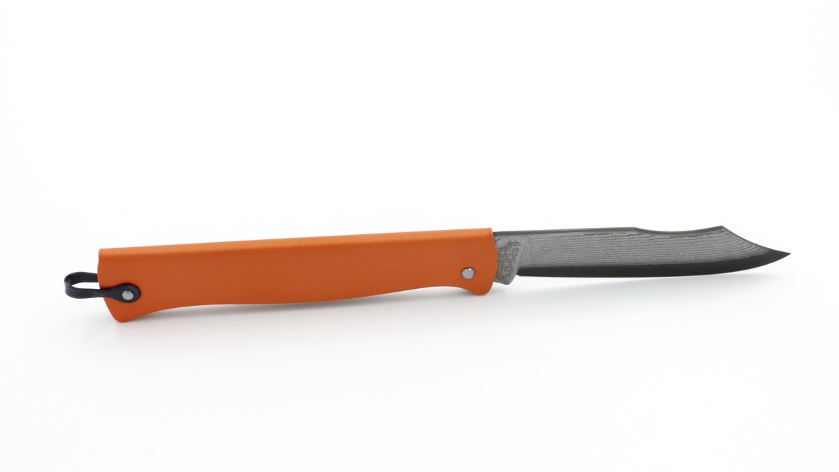 Cognet DOUK-DOUK knife 11 cm TAKEFU VG10 damascus orange
