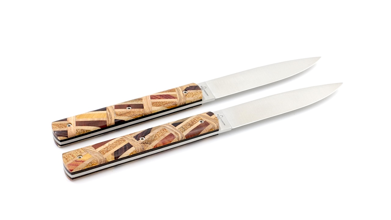 PERCEVAL 9.47 Steak knives Set marquetery