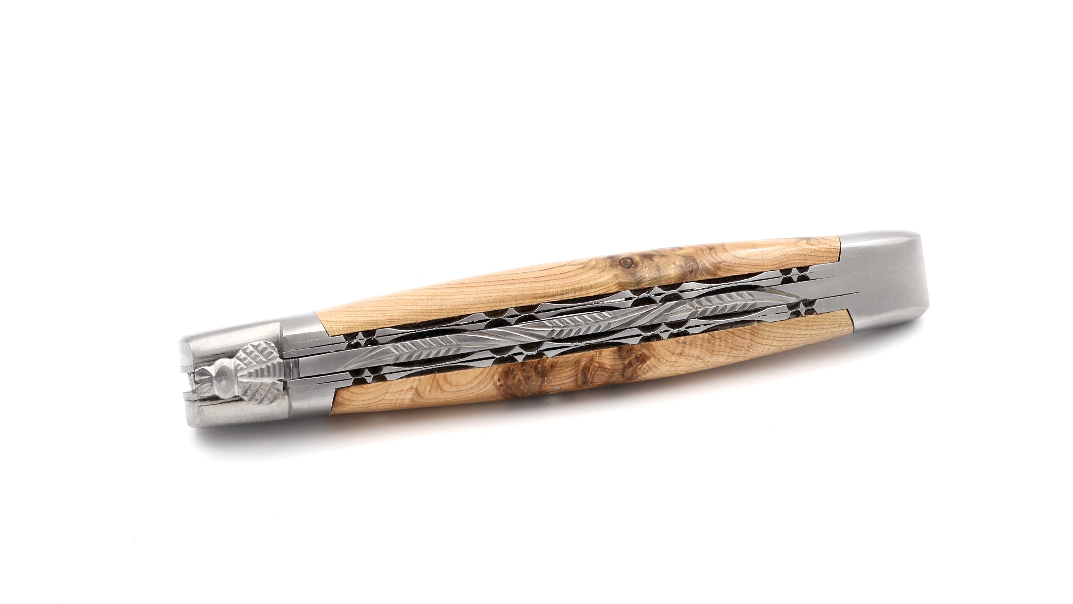 Laguiole en Aubrac doubleplate knife Juniper 12 cm