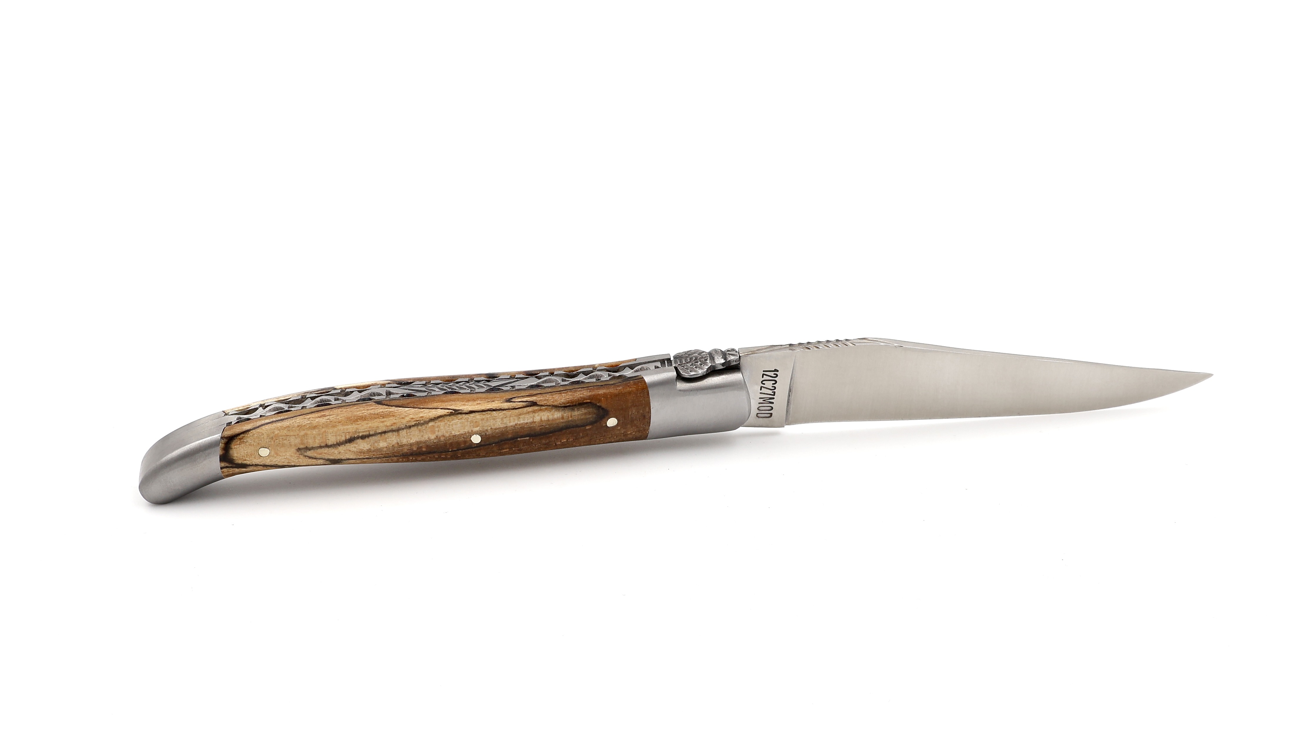 Laguiole en Aubrac  guillochierte Platine Aubrac Holz 12 cm