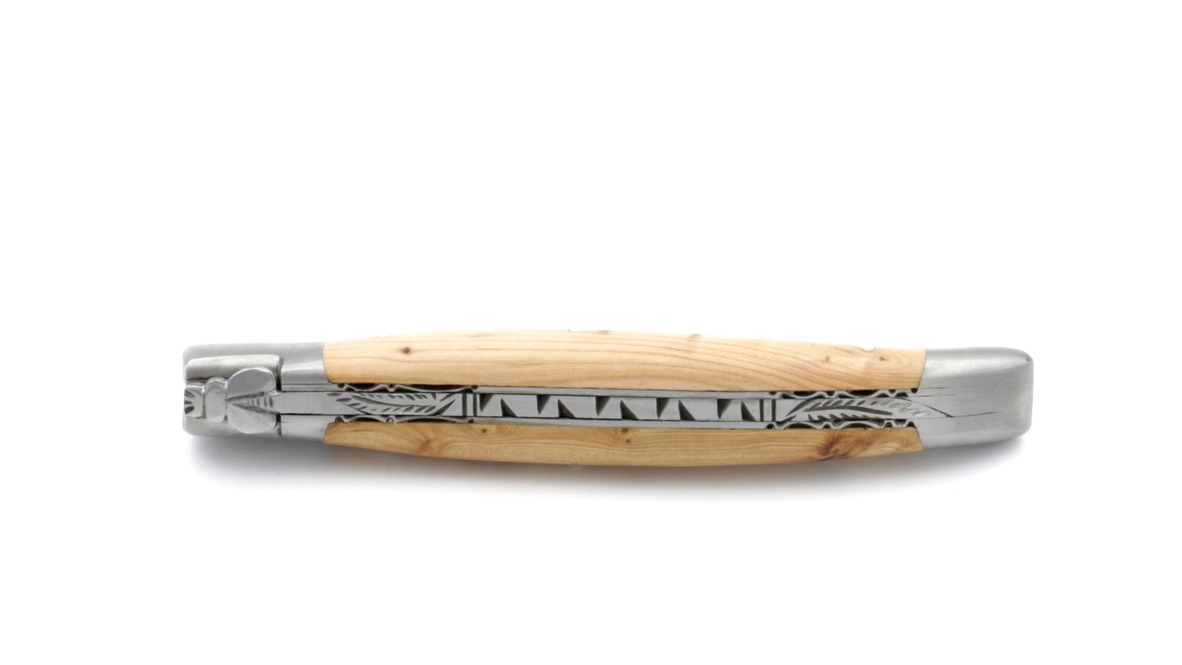 Laguiole en Aubrac guillochierte Platine Wacholder 12 cm (1)