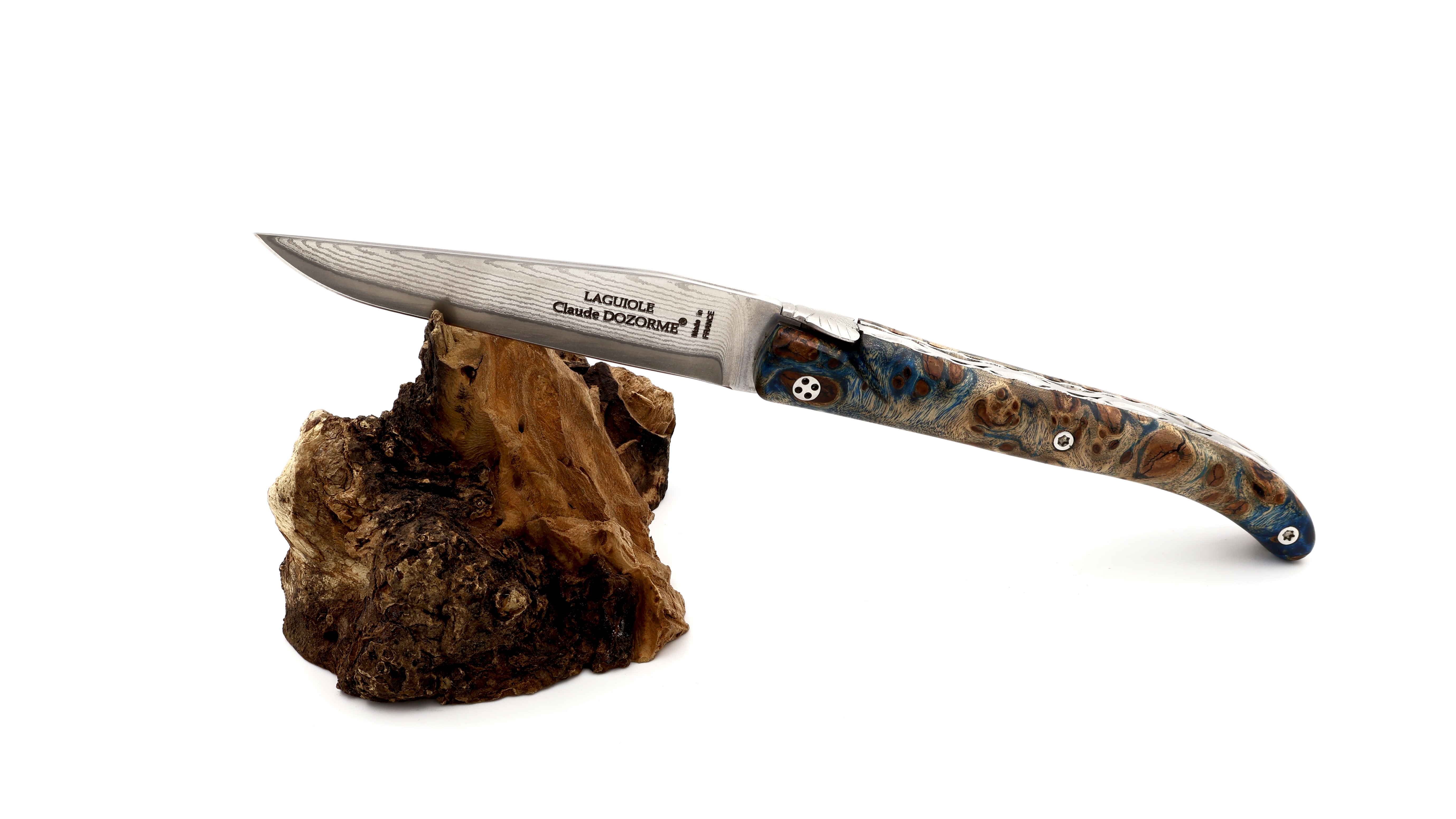 Claude DOZORME Laguiole maple burlwood 12 cm VG10 damascus