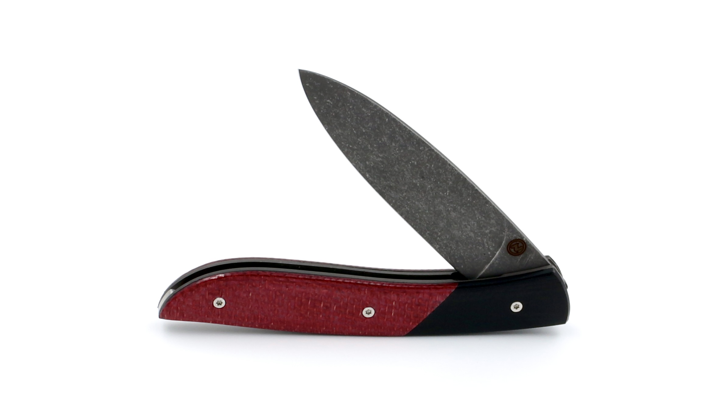 Tim Bernard  NÉVÉ G10 and red micarta stonewashed blade