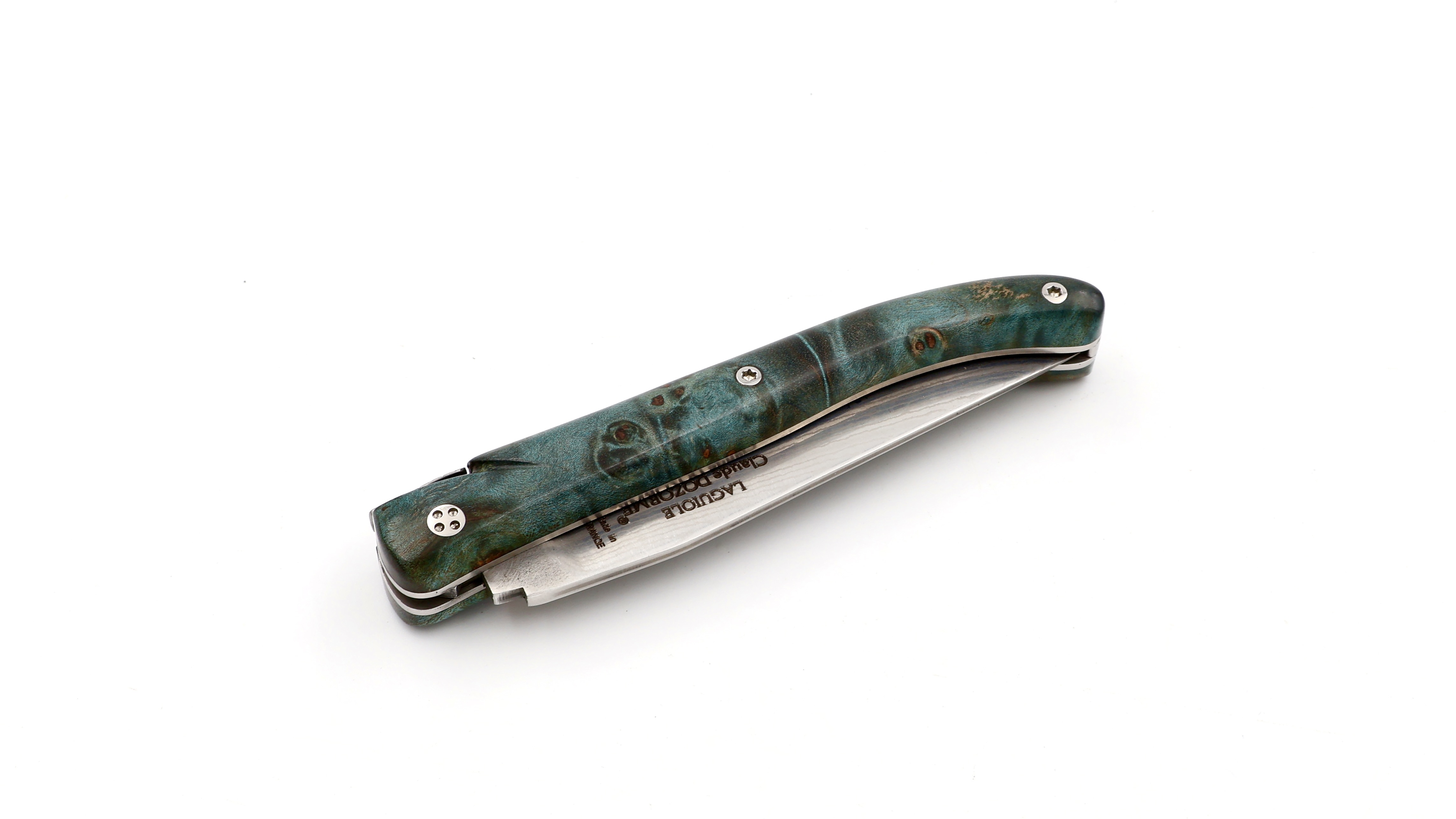 Claude DOZORME Laguiole maple burlwood 12 cm VG10 damascus