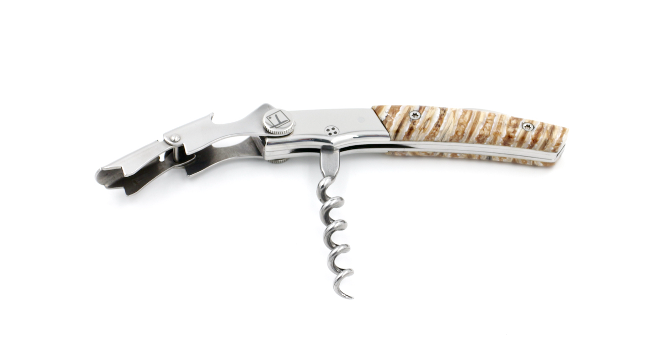 Claude DOZORME Thiers Sommeliermesser LUX Mammutbackenzahn beige