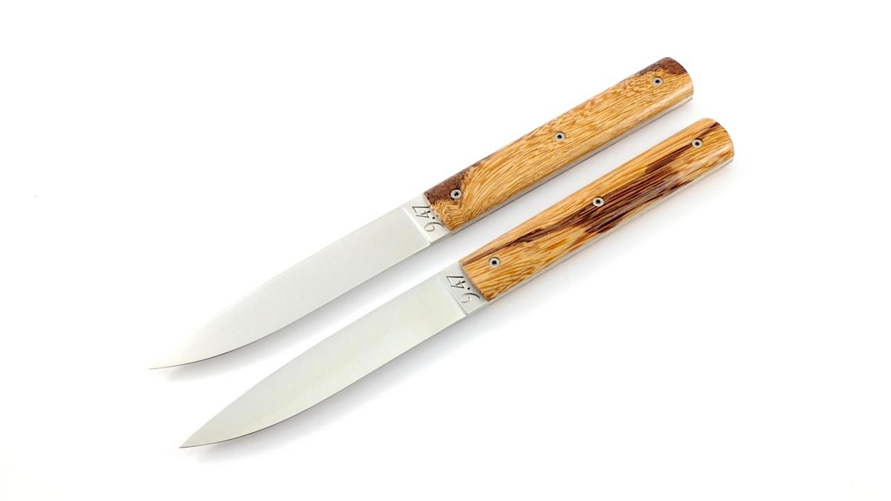 PERCEVAL 9.47 steak knives set of 6 or set of 2 serpent wood