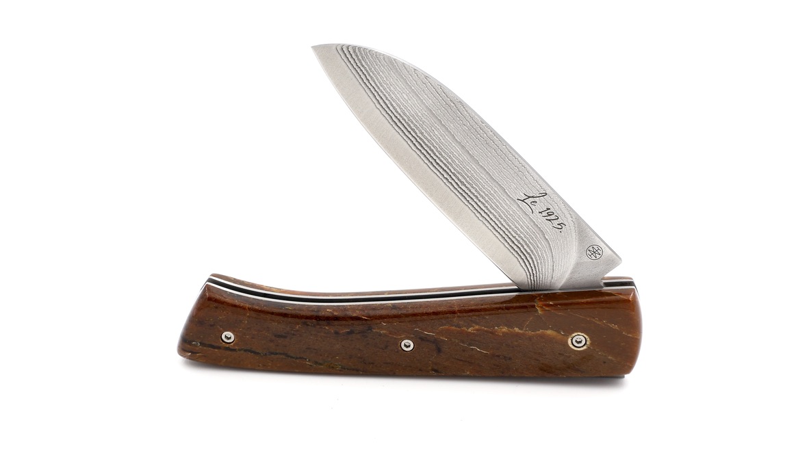 Marie Taillardat Le 1925 fossil steller's seecow bone VG 10 Suminagashi damascus