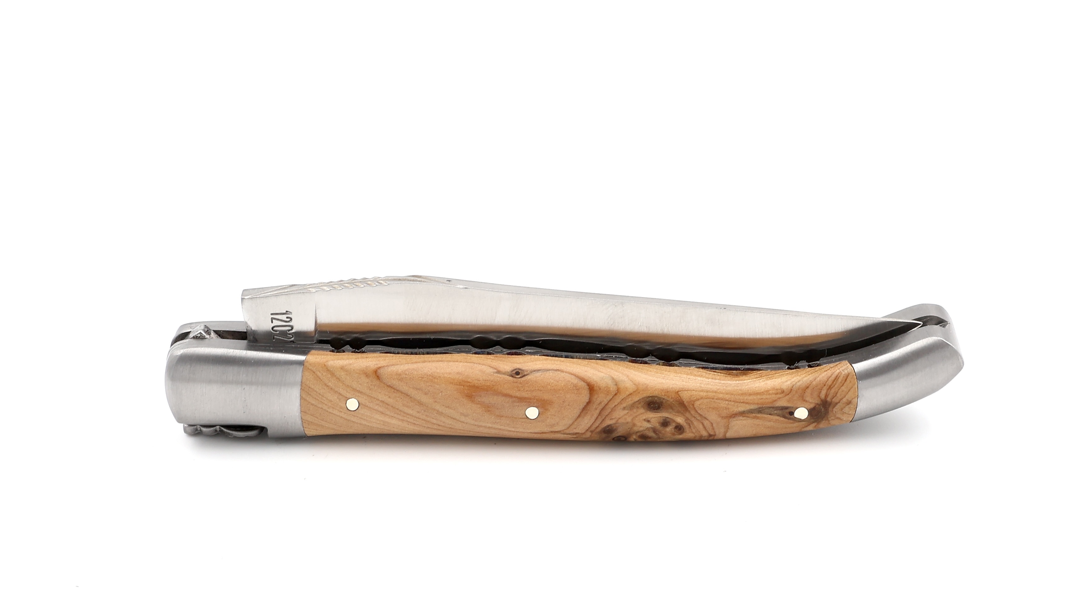 Laguiole en Aubrac doubleplate knife Juniper 12 cm