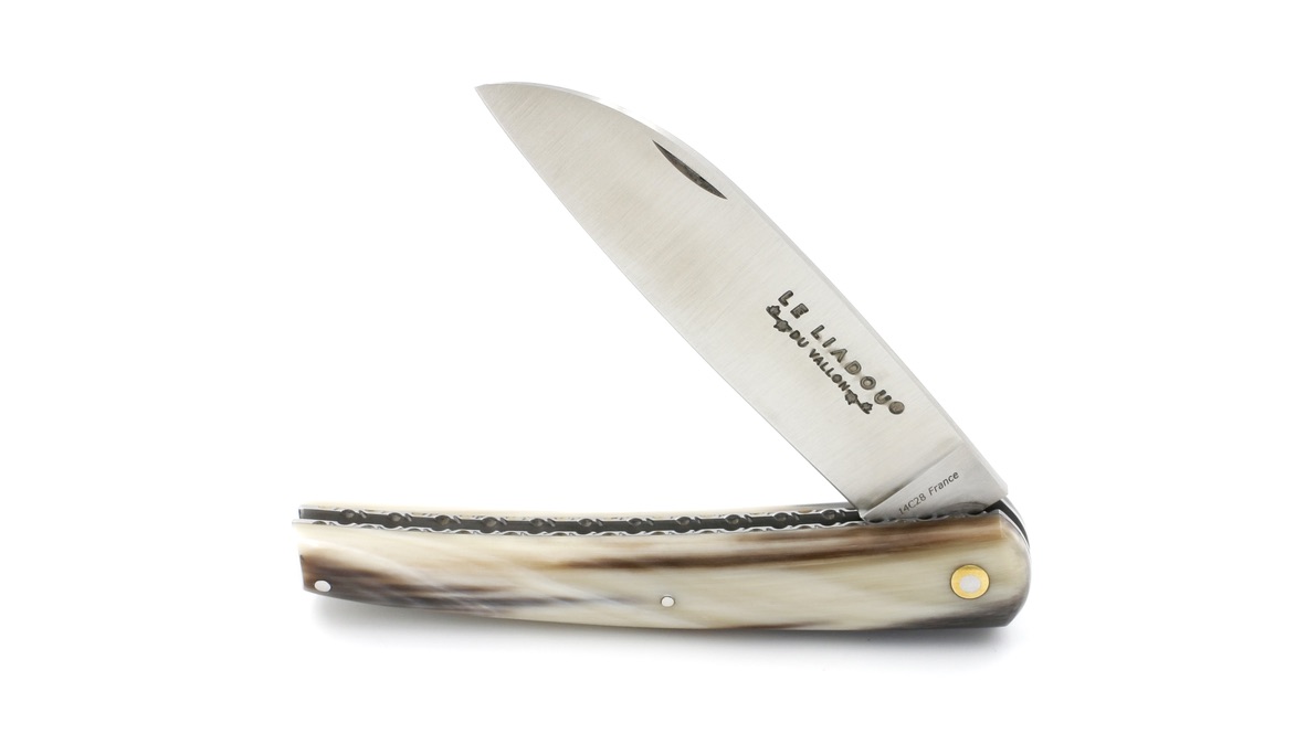 Liadou du Vallon® Winzermesser Hornspitze guillochiert 12 cm