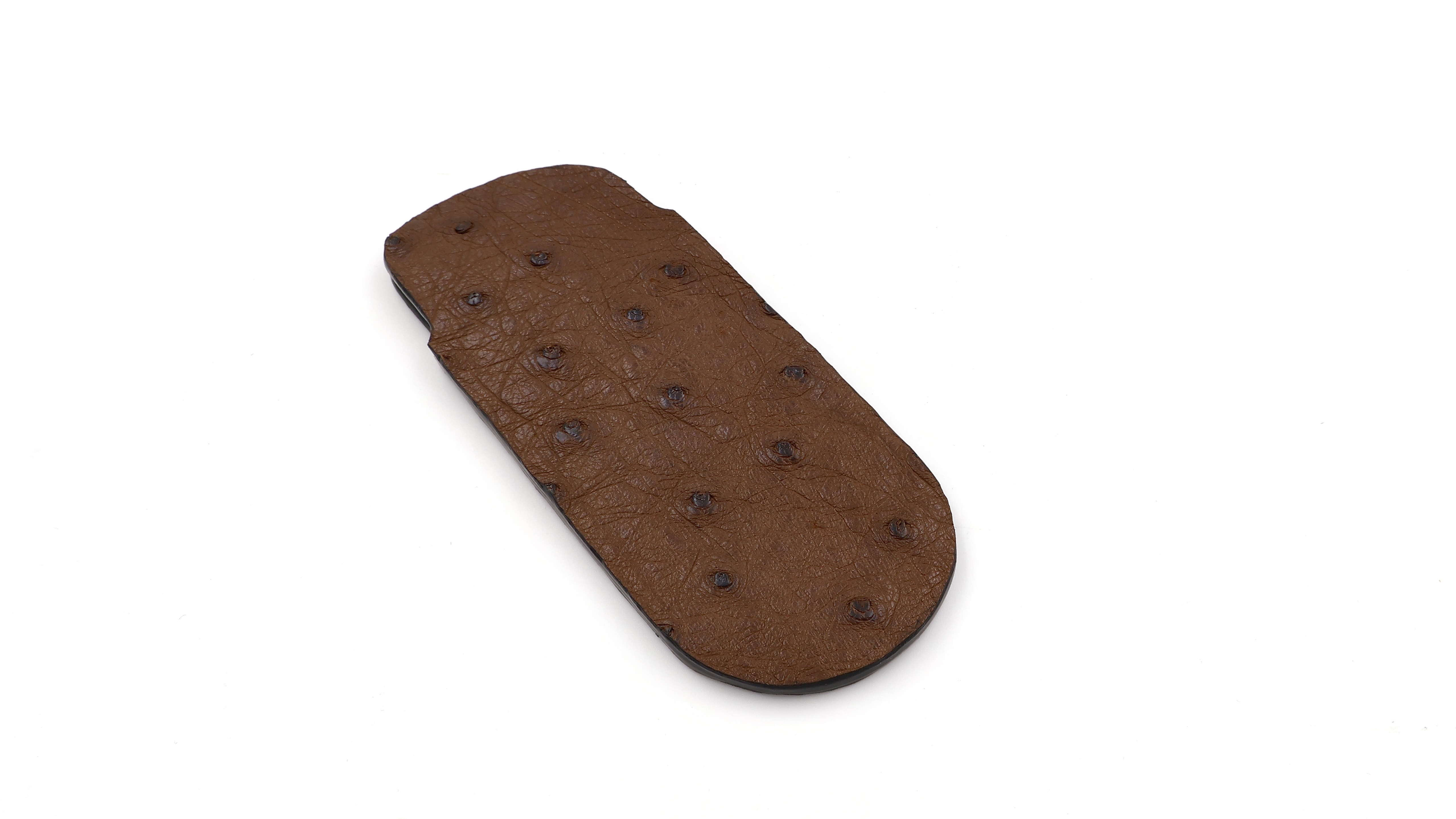 Atelier N°7 Stecketui Straussenleder braun 14,5 cm   
