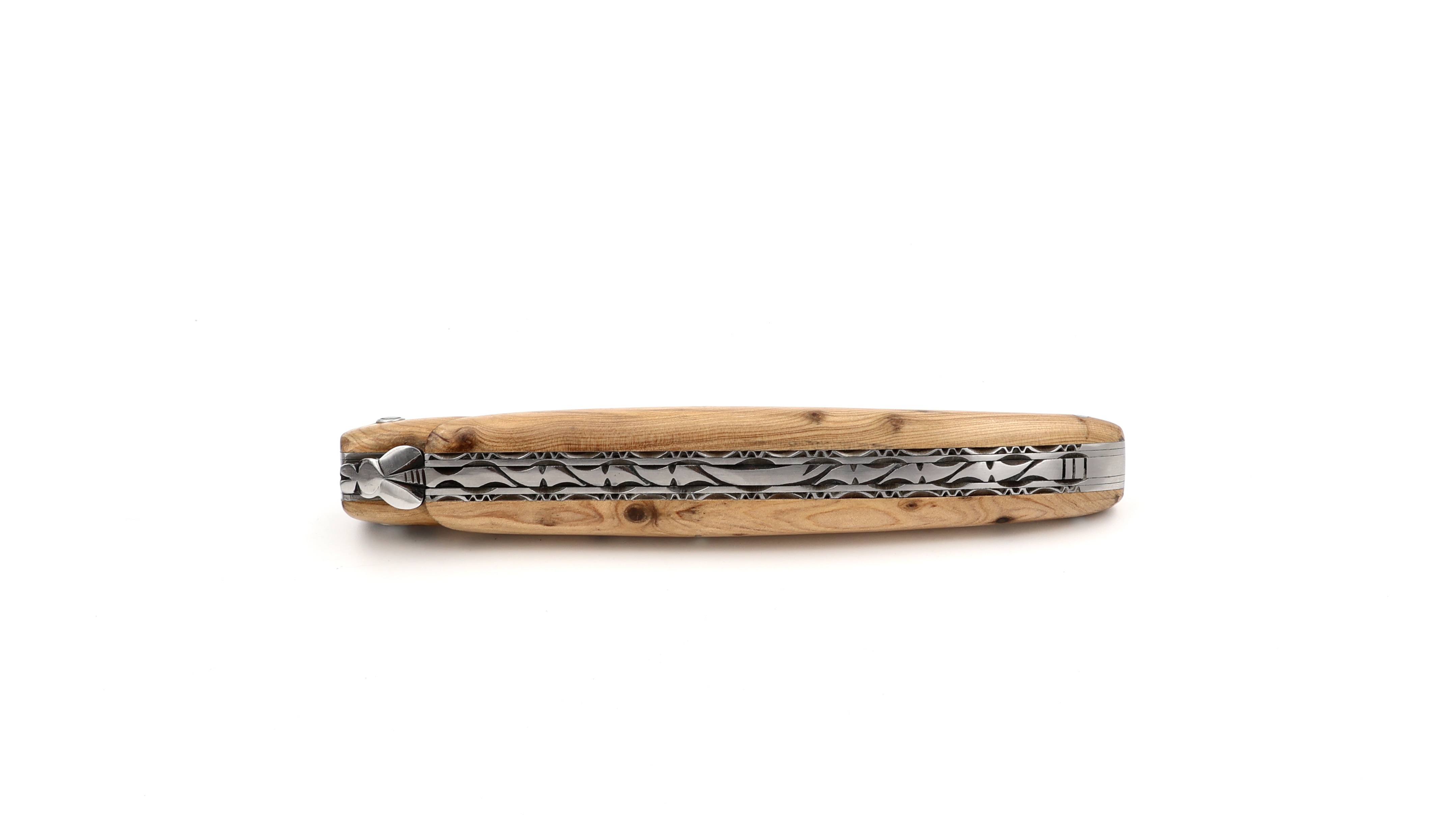 Laguiole en Aubrac DSC®  Rosendamast Wacholder massiv Doppelplatine 12 cm  