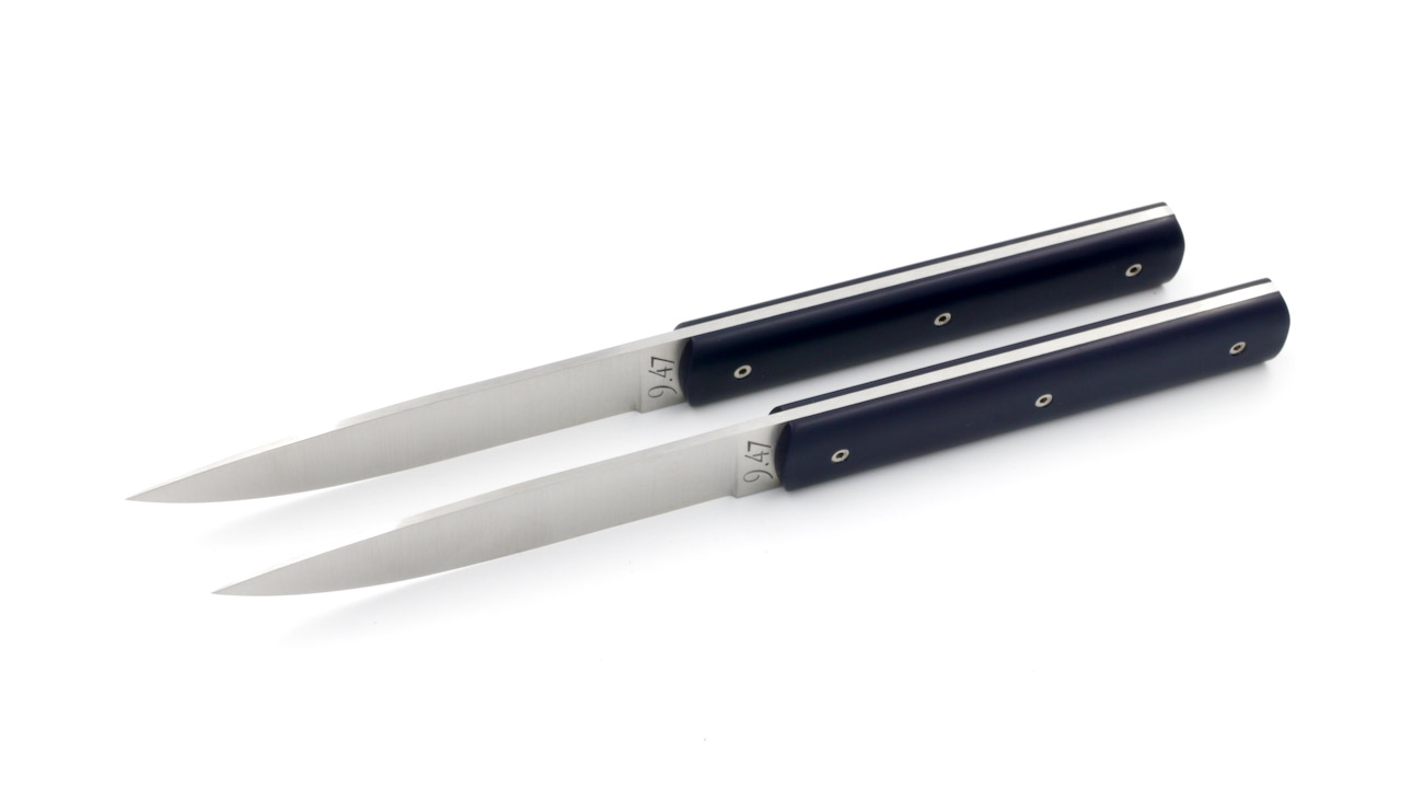 PERCEVAL 9.47 Steak knives Set of 6 or set of 2 night blue