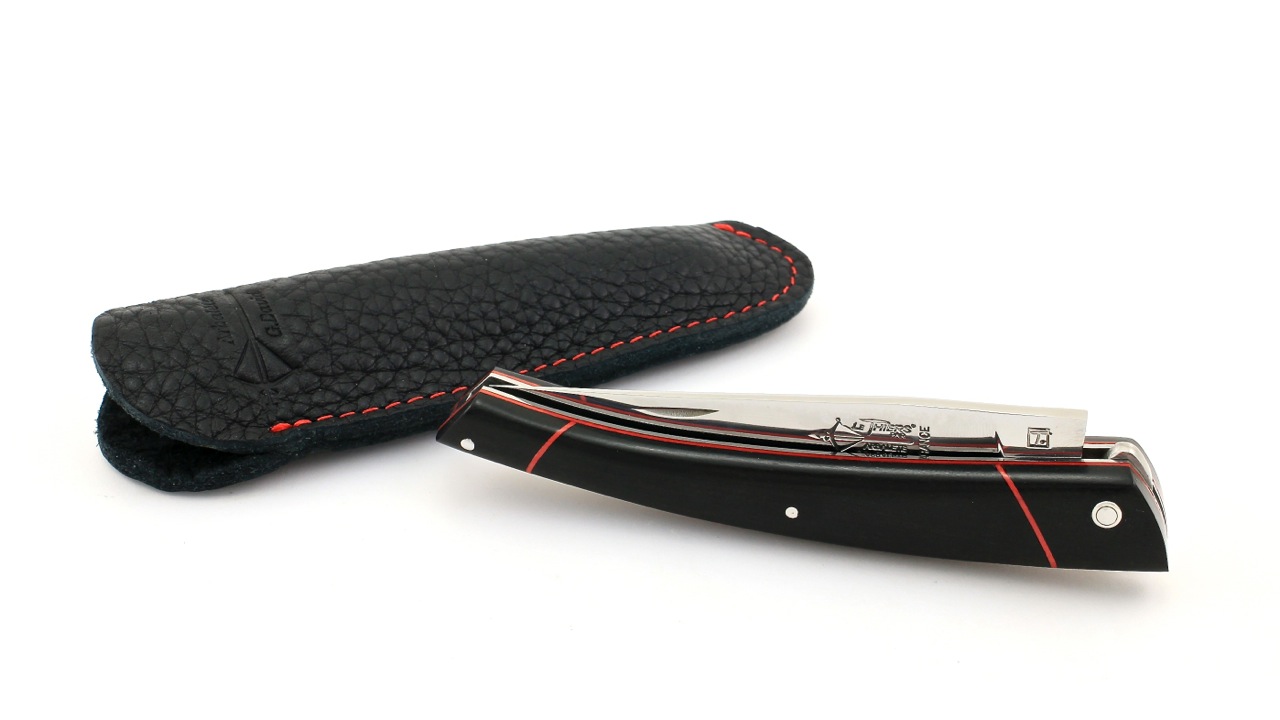 IMG_7908 ARBALETE G. David  Thiers Messer Ebenholz roter Liner 12 cm