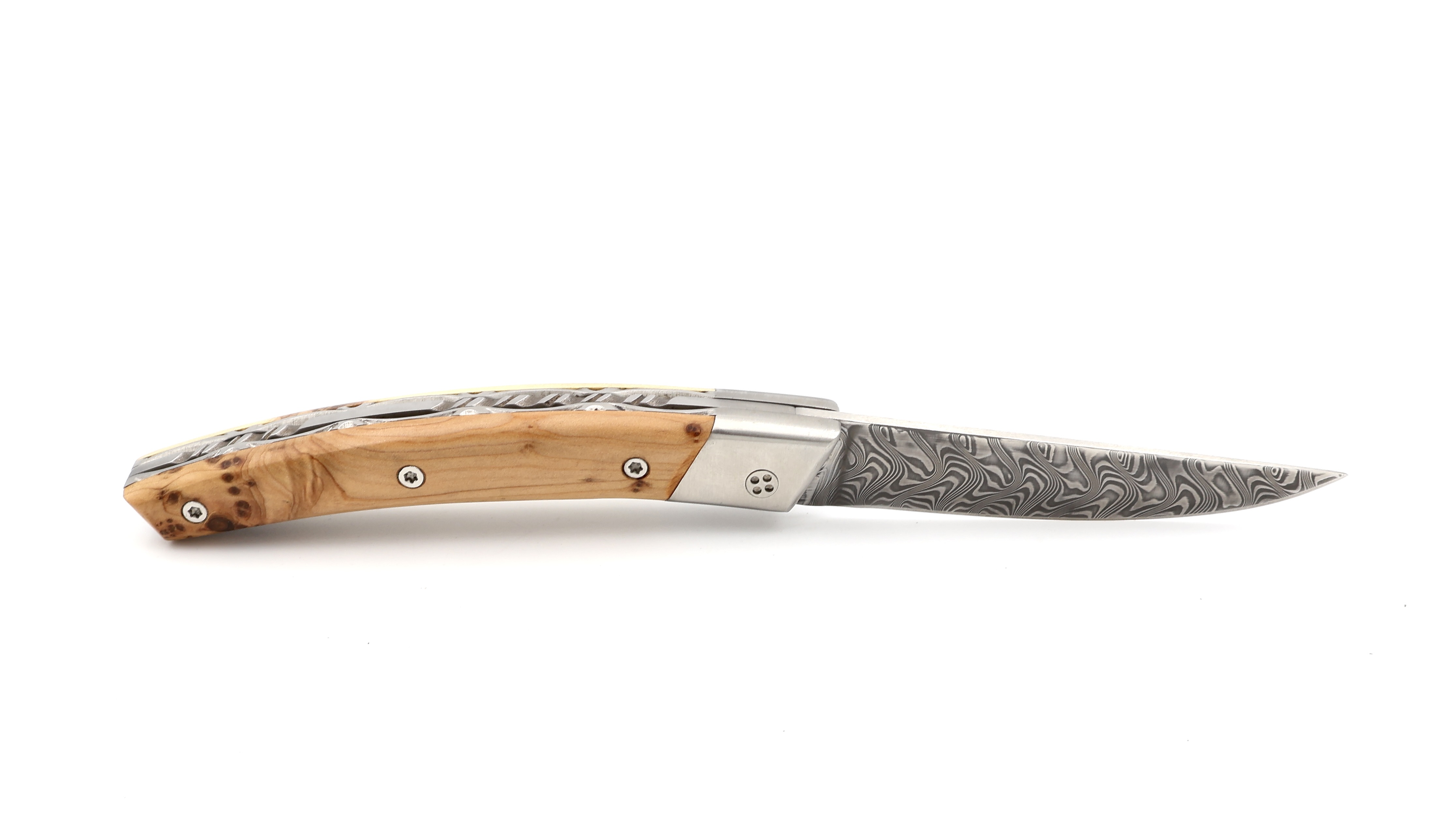 Claude DOZORME Thiers RLT juniper damascus blade