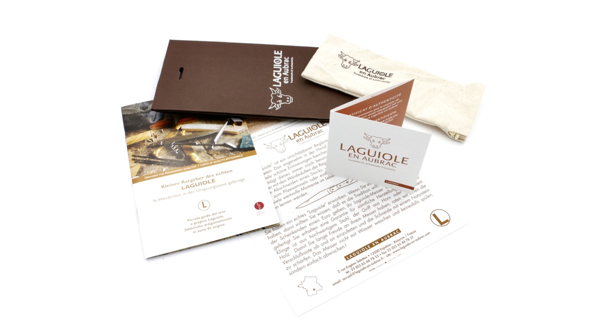 Laguiole en Aubrac Meisterstück DROIT - das Gerade - Buche 13 cm