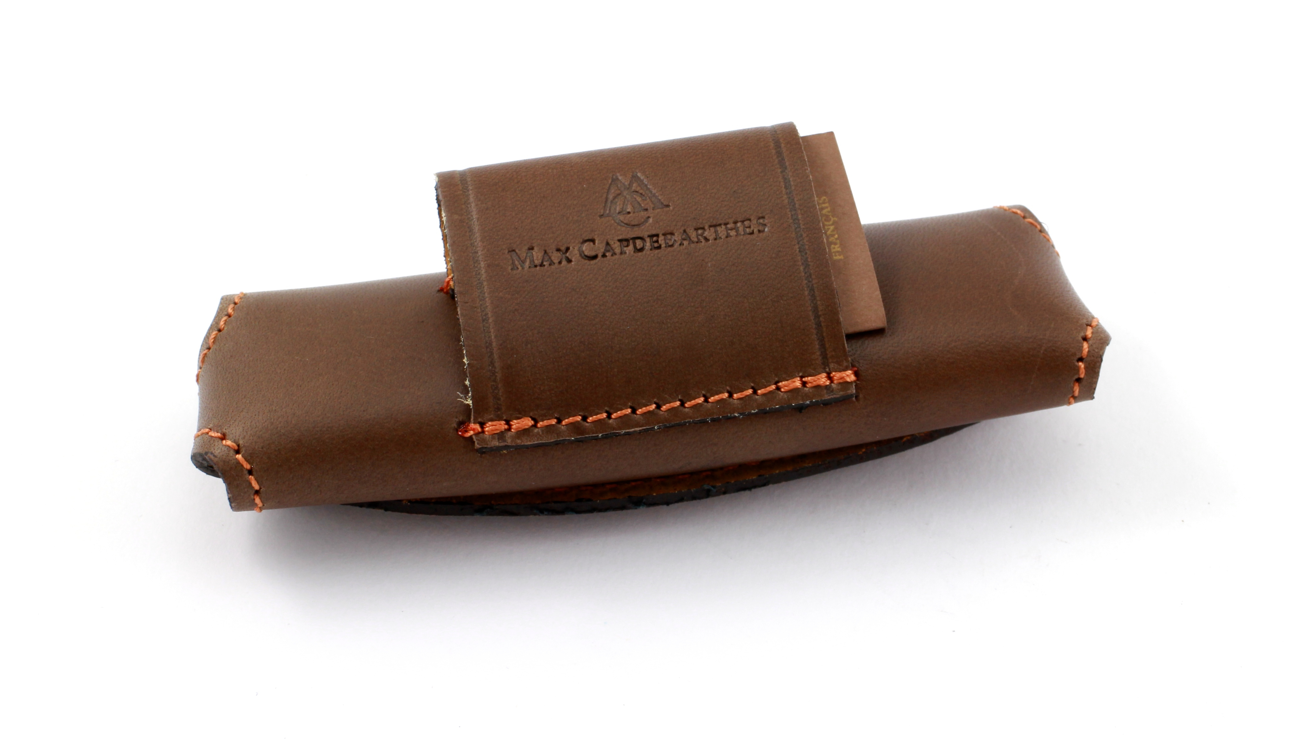 Sauveterre-choco-hinten Gürteletui SAUVETERRE von MAX CAPDEBARTHES