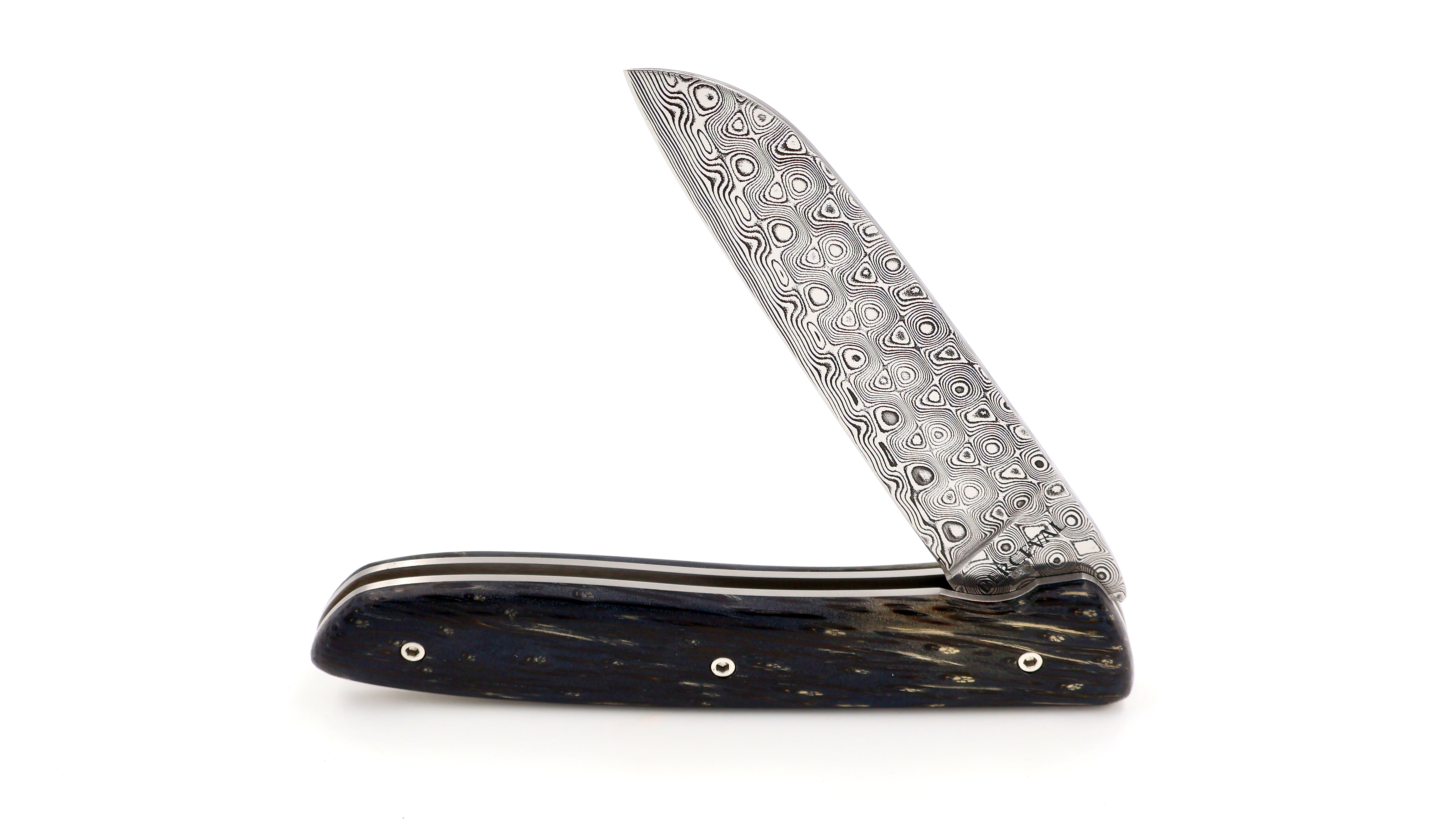 PERCEVAL L08 Damast schwarzes Palmholz  **Sondermodell** 