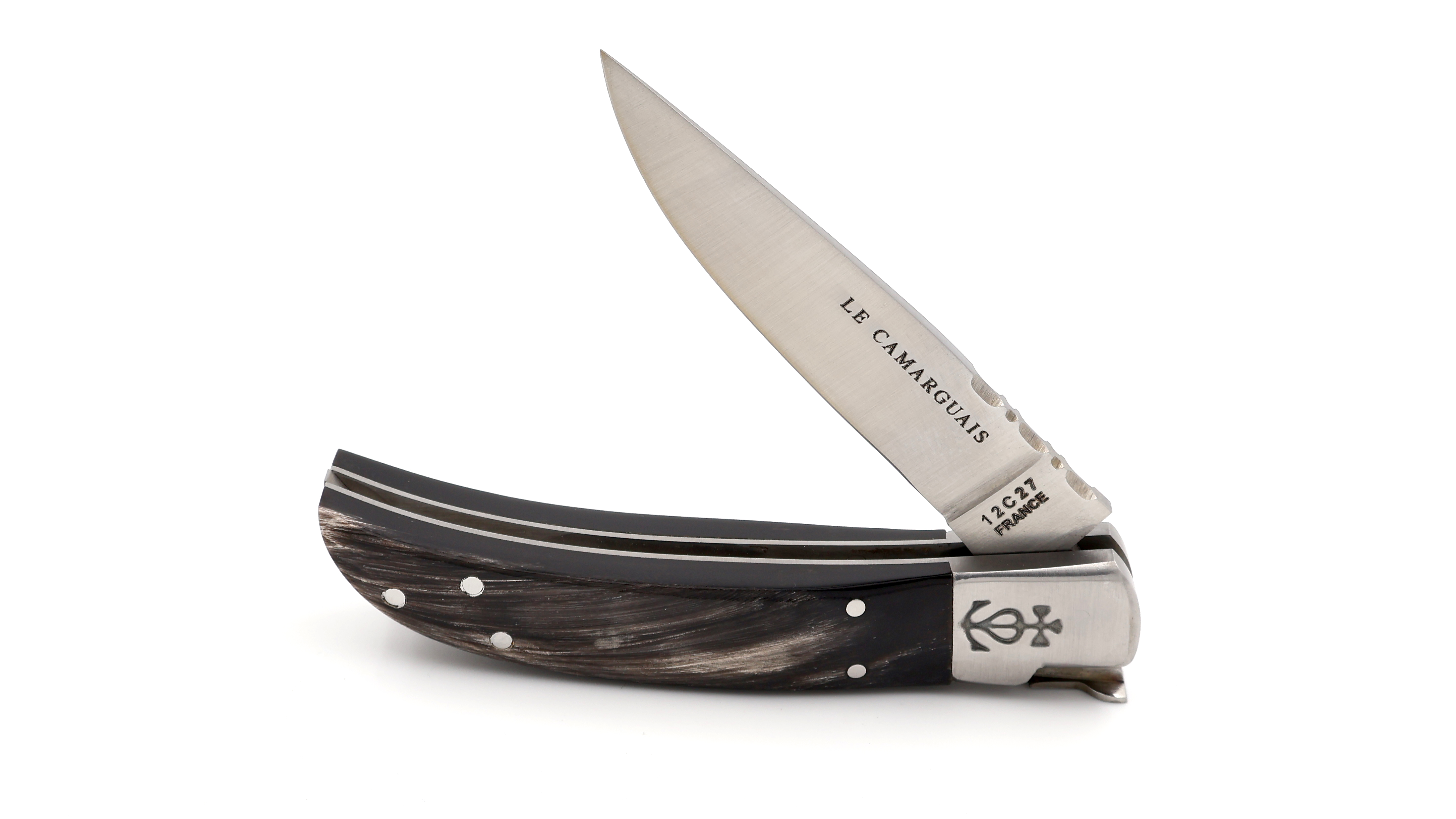 Le Camarguais knife buffalo horn 10 cm