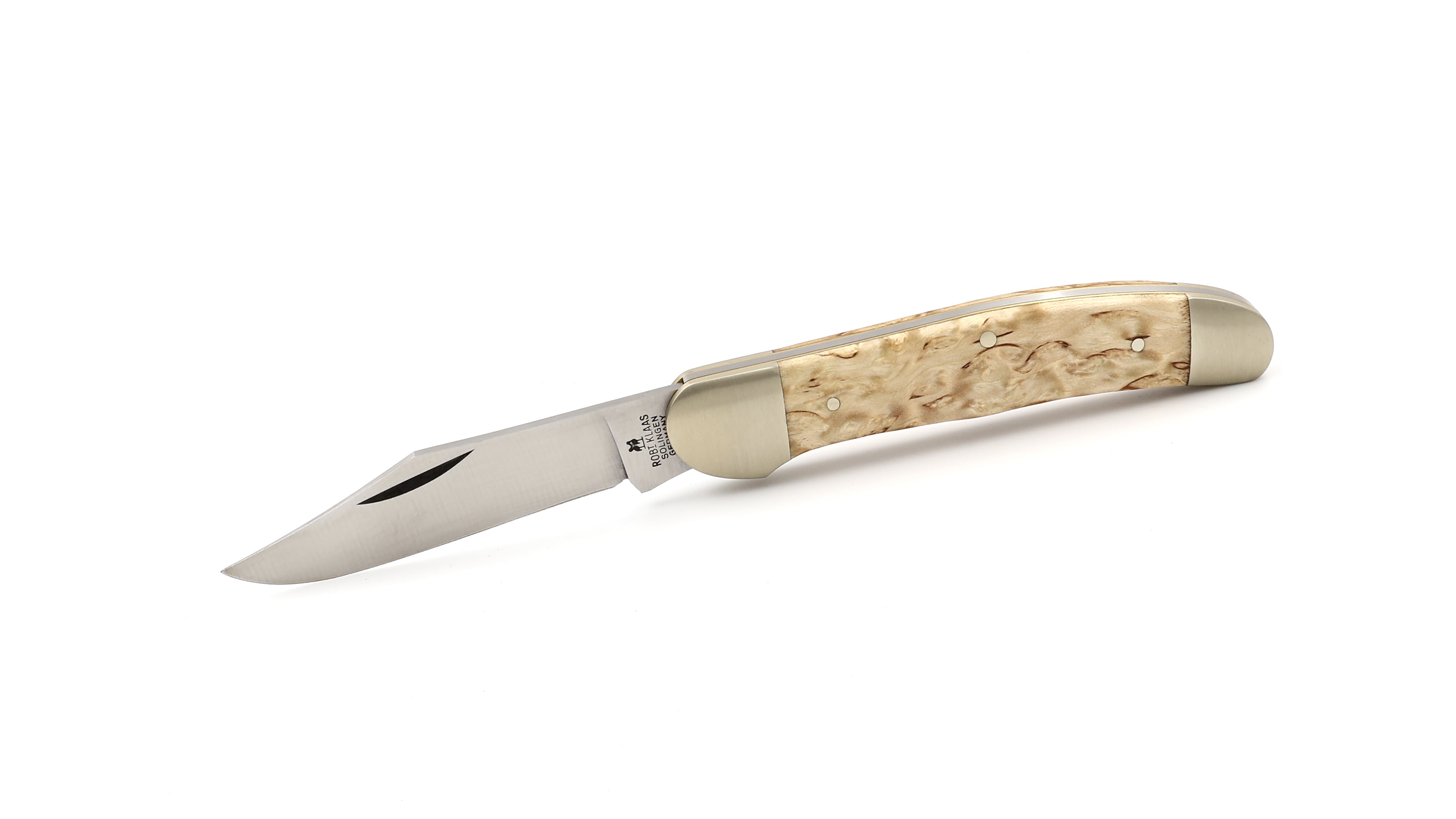 Robert Klaas US-Copperhead knife birch wood carbon blade