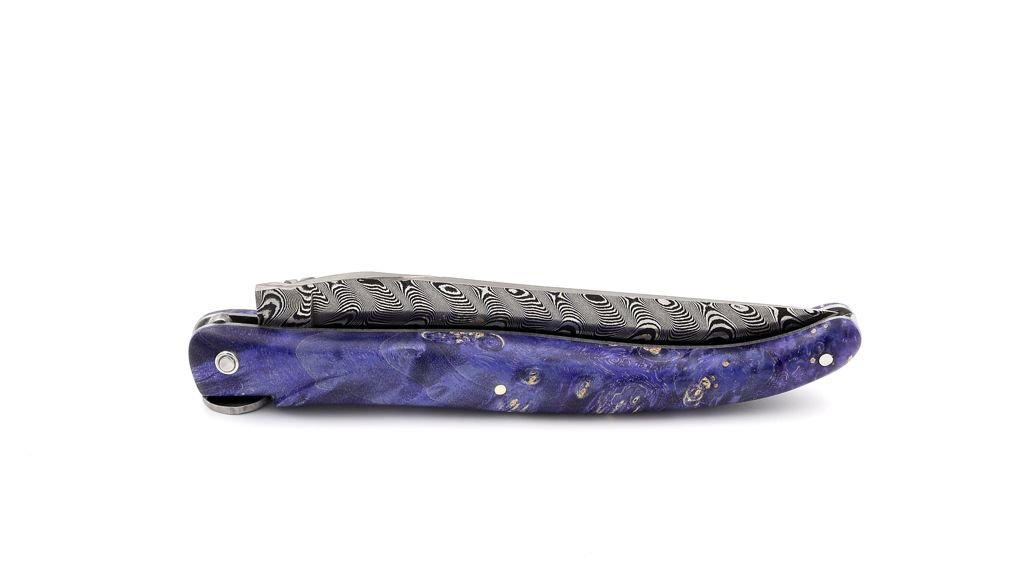 Laguiole en Aubrac Laguiole elder burl with EARTH bee DSC® Carbon damascus 12 cm