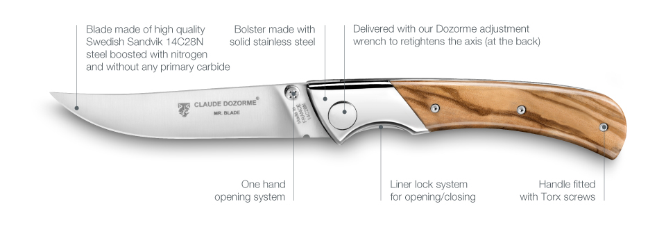 detail_GB_chasse_Blade_001 Claude DOZORME EOK Mister Blade Jagdmesser Olive