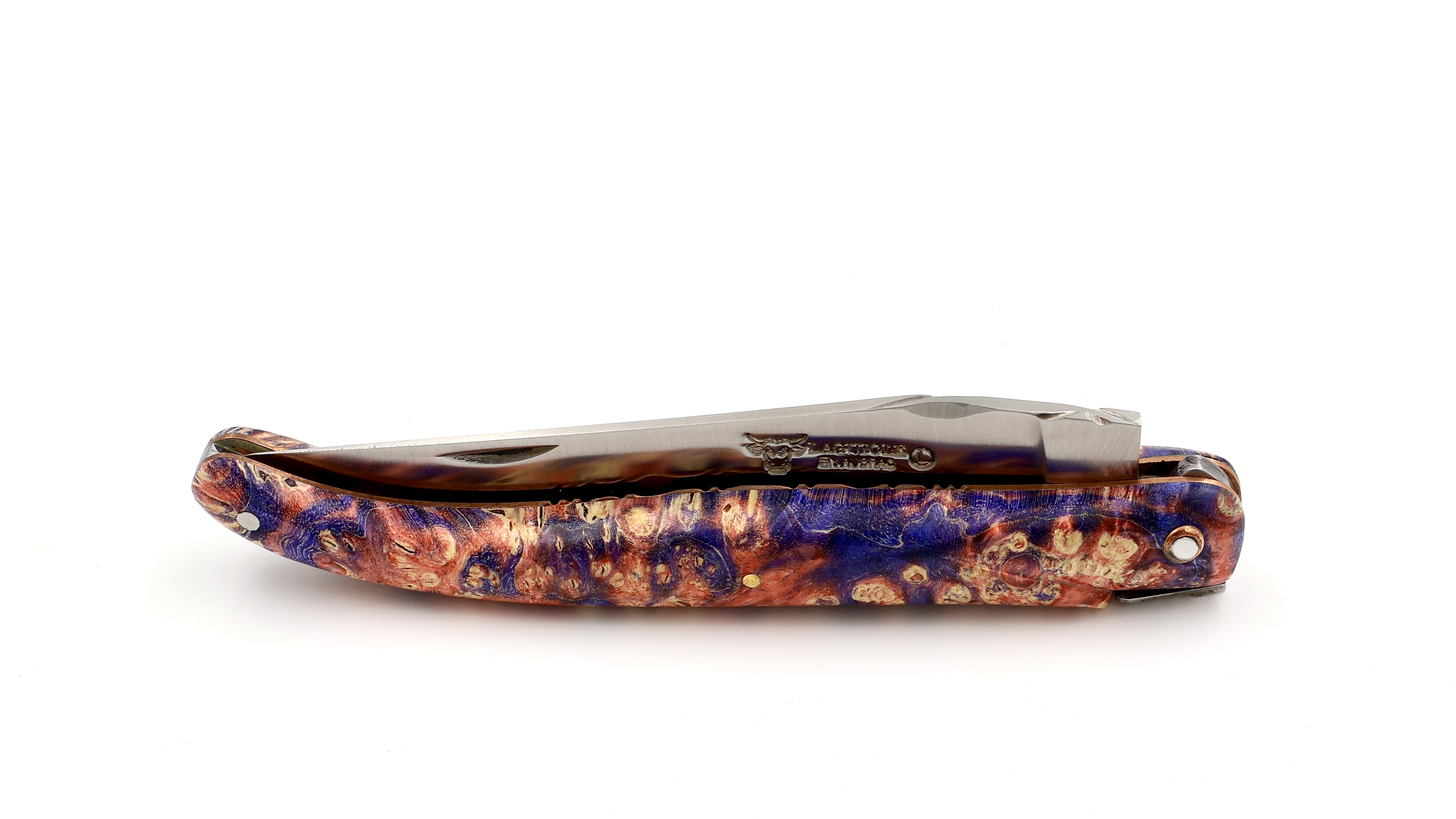 Meisterstück Laguiole en Aubrac Holunder Wurzelholz rosé - Kupferplatinen 12 cm      