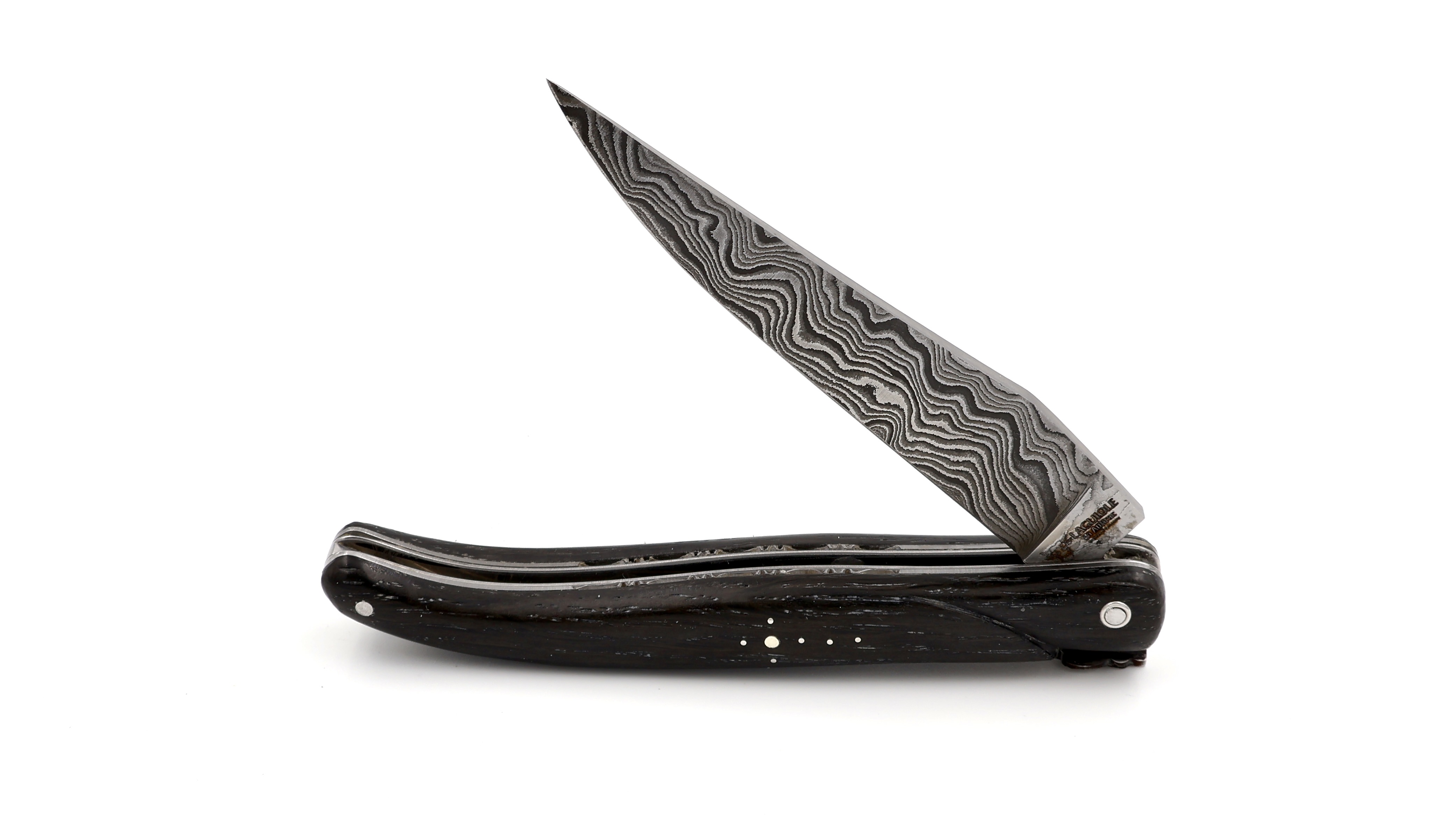 Laguiole en Aubrac double plates knife bogwood full handle 12 cm