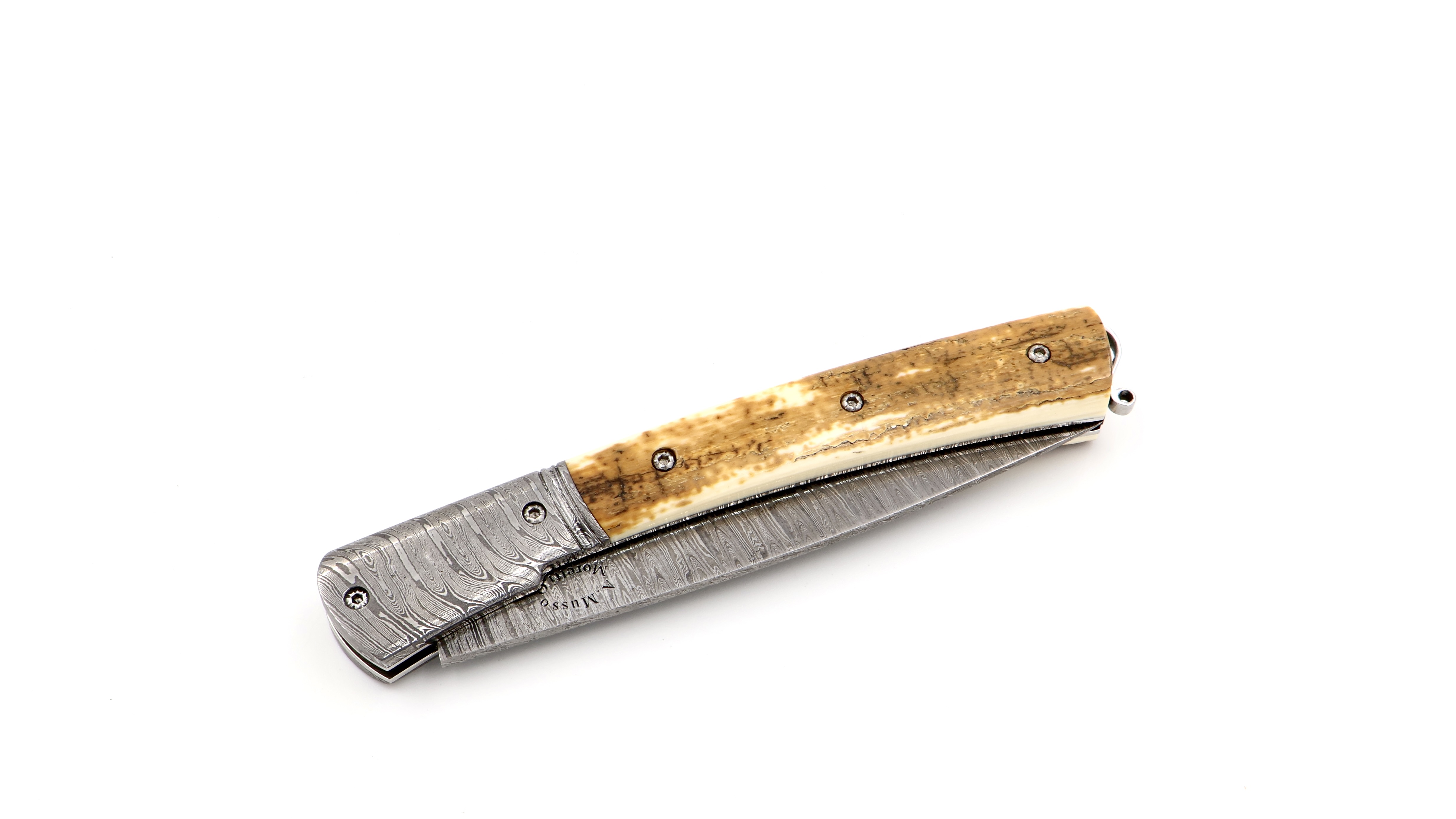 Alexandre Musso/Olivier Moretti VENDETTA knife mammoth crust damascus blade Alexandre Musso/Olivier Moretti VENDETTA knife mammoth crust damascus blade