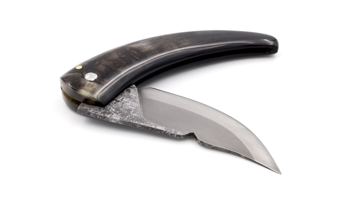 Coutellerie du Lotus Cornicciolu Widderhorn korsisches Hirtenmesser 12,5 cm 
