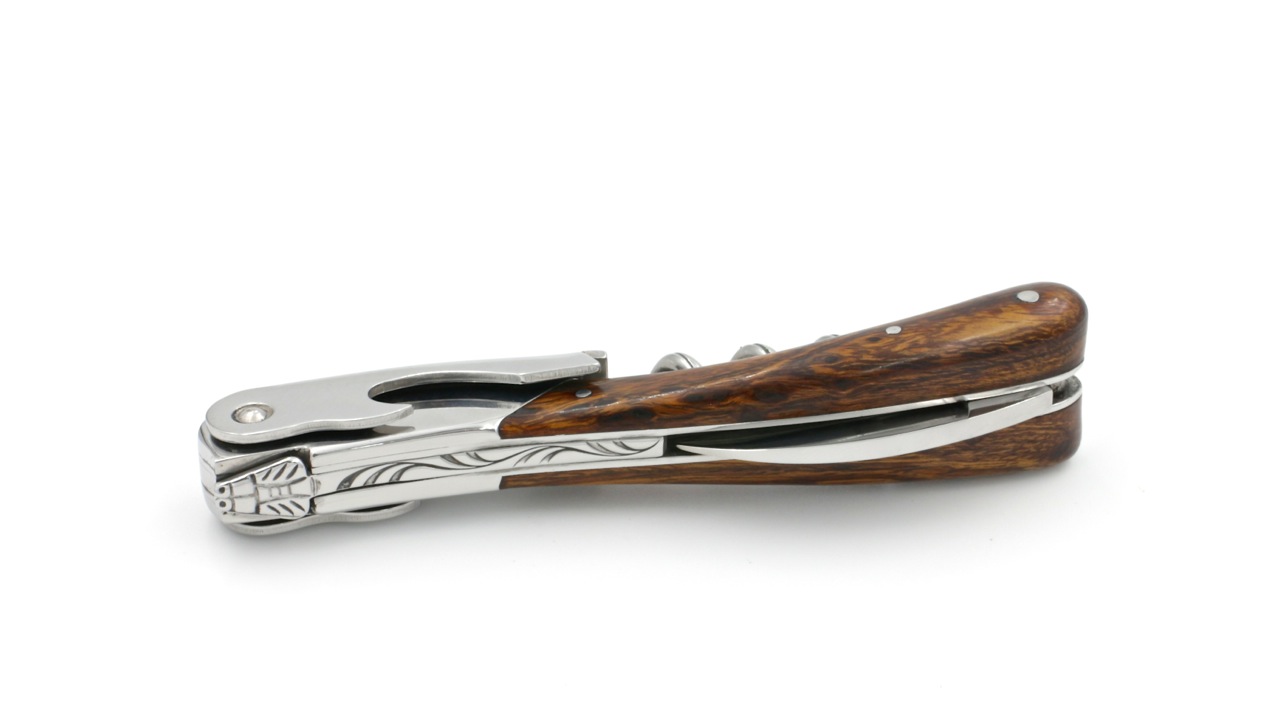 Château Laguiole wine opener MELCHIOR iron wood