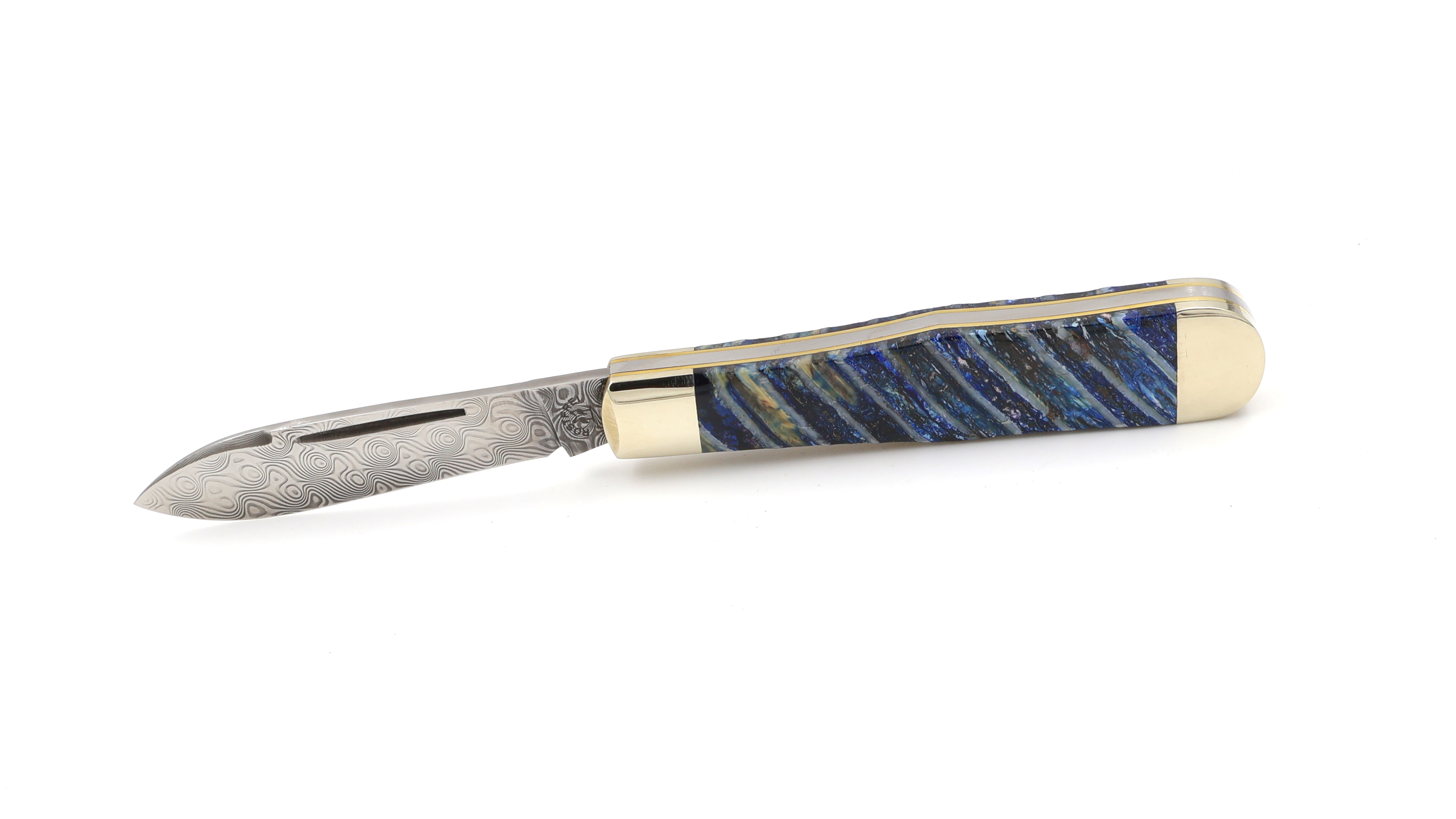Robert Klaas Flaschen-Erl mammoth tusk stanless damascusblade