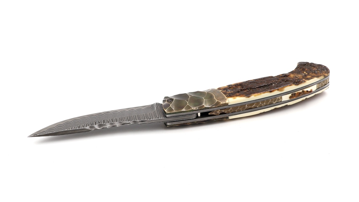 MANU LAPLACE 1515 PRIMITIV mammothivory  Damacore® DC18“ damascus blade