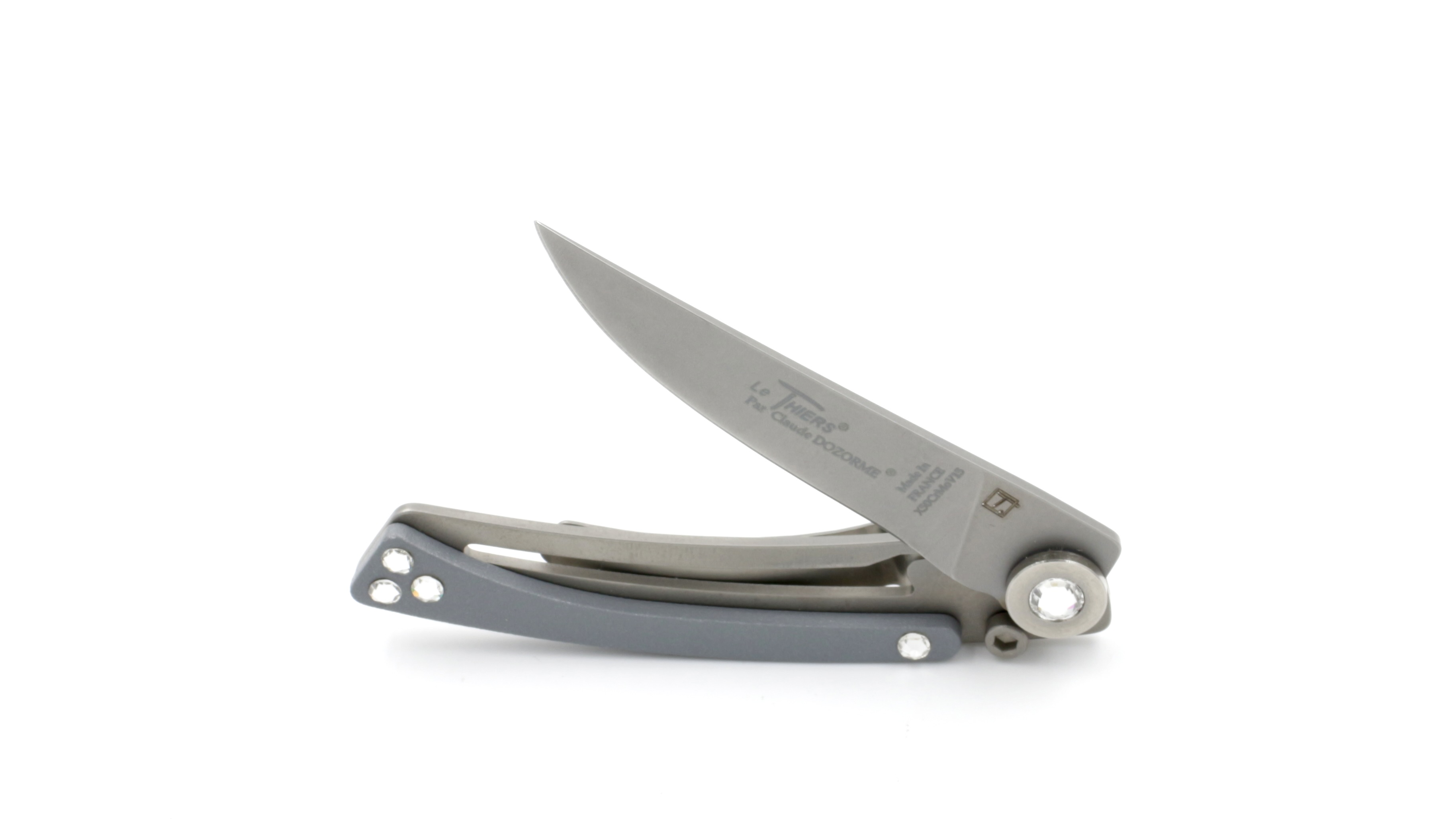 Claude DOZORME Thiers Liner Lock Swarovski grey