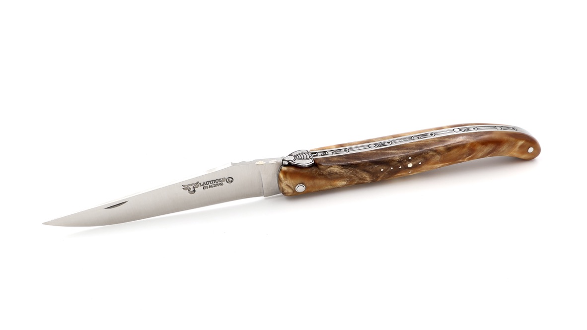 Laguiole en Aubrac master piece laguiole knife poplar fork wood