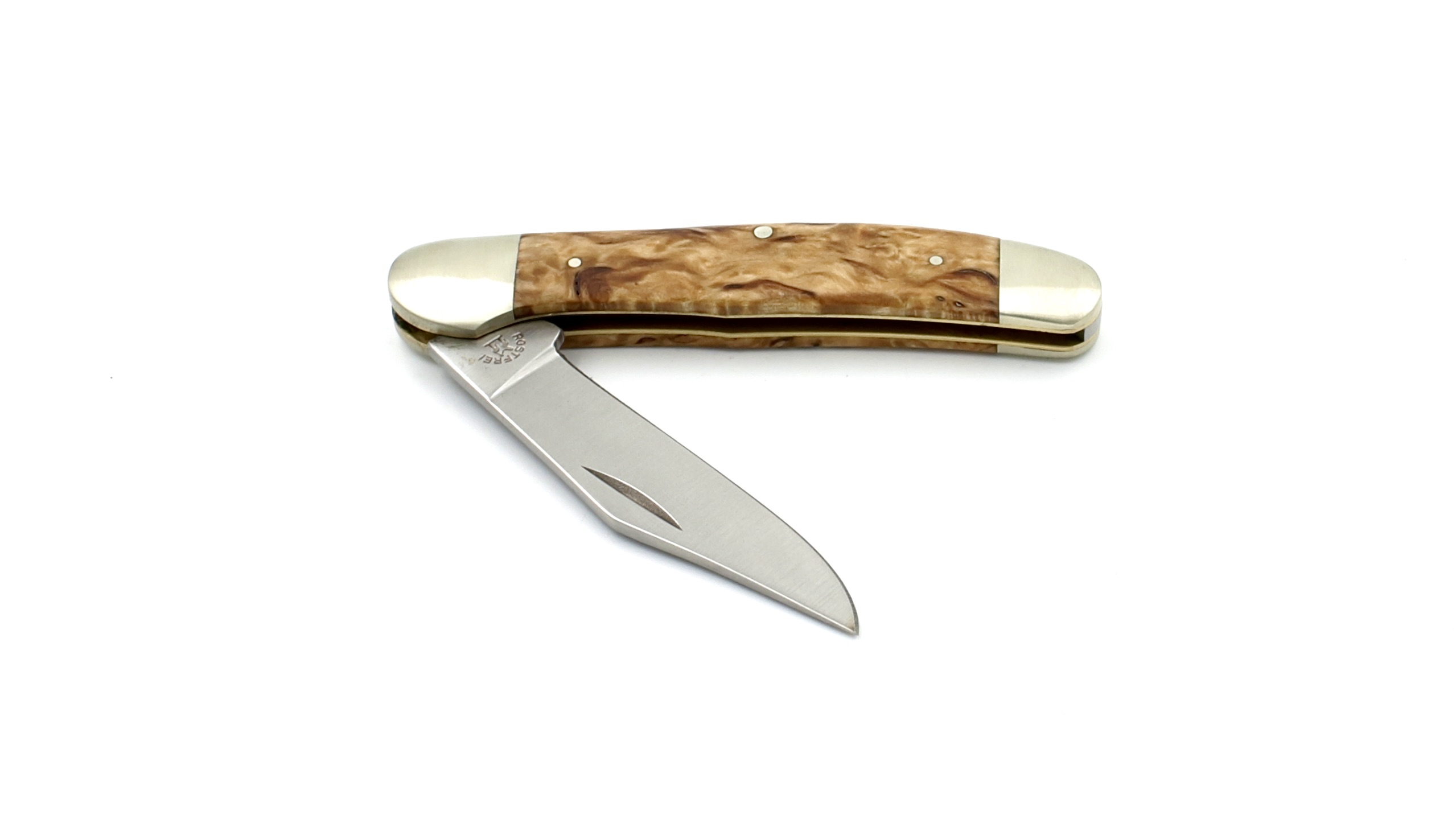 Robert Klaas US-Copperhead knife birch wood