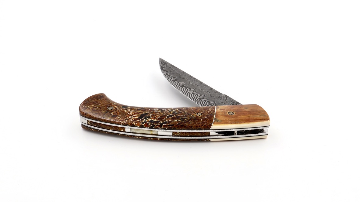 MANU LAPLACE 1515 CUSTOM  mammoth-fermurebone  damascus blade