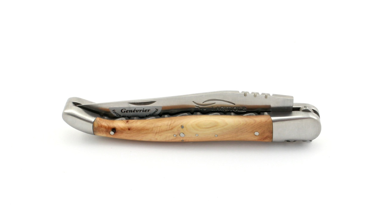 Honoré Durand Laguiole knife Prestige doubleplates Juniper 14C28 12 cm
