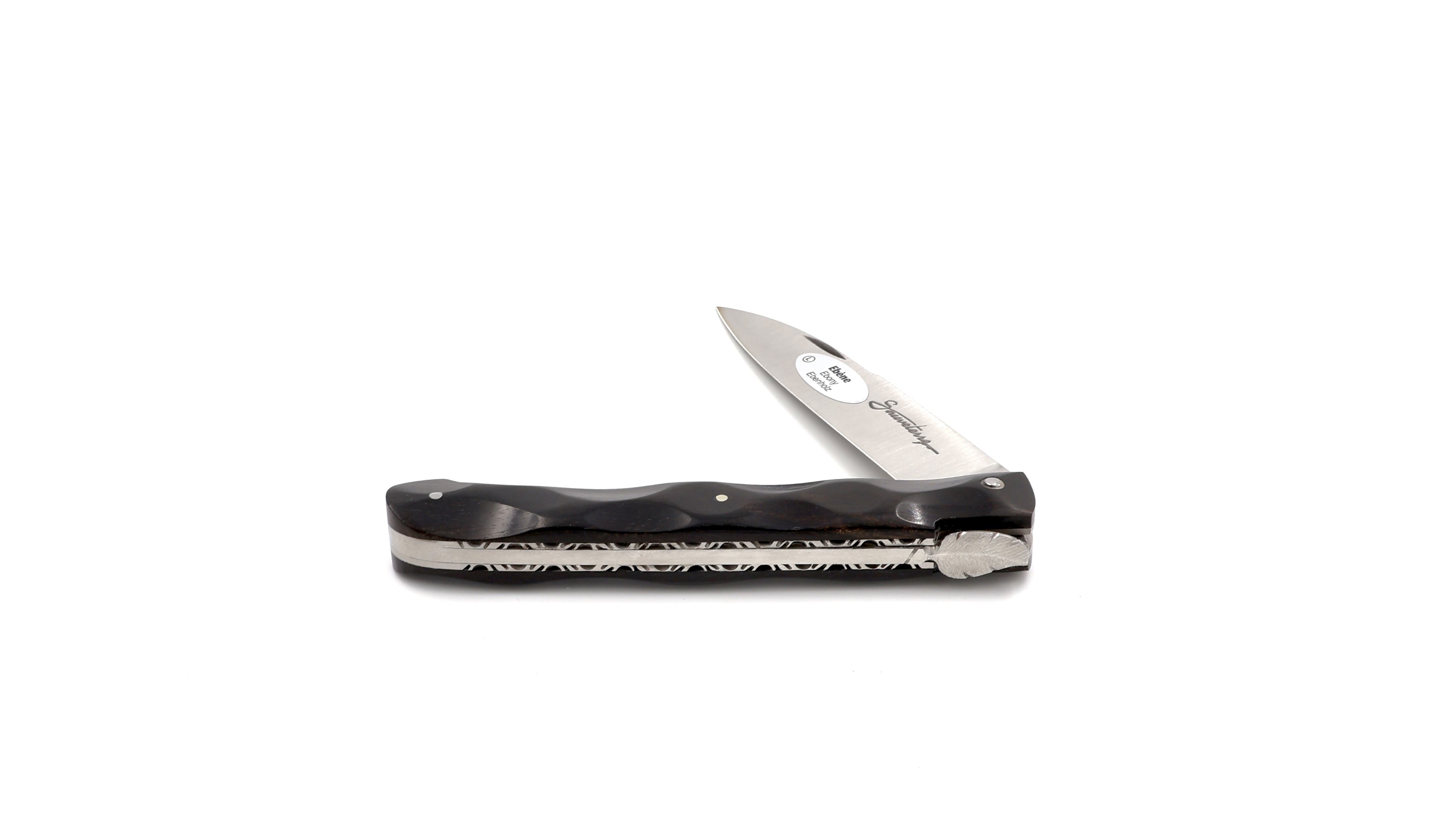 Sauveterre knife ebony wood facetted 11 cm