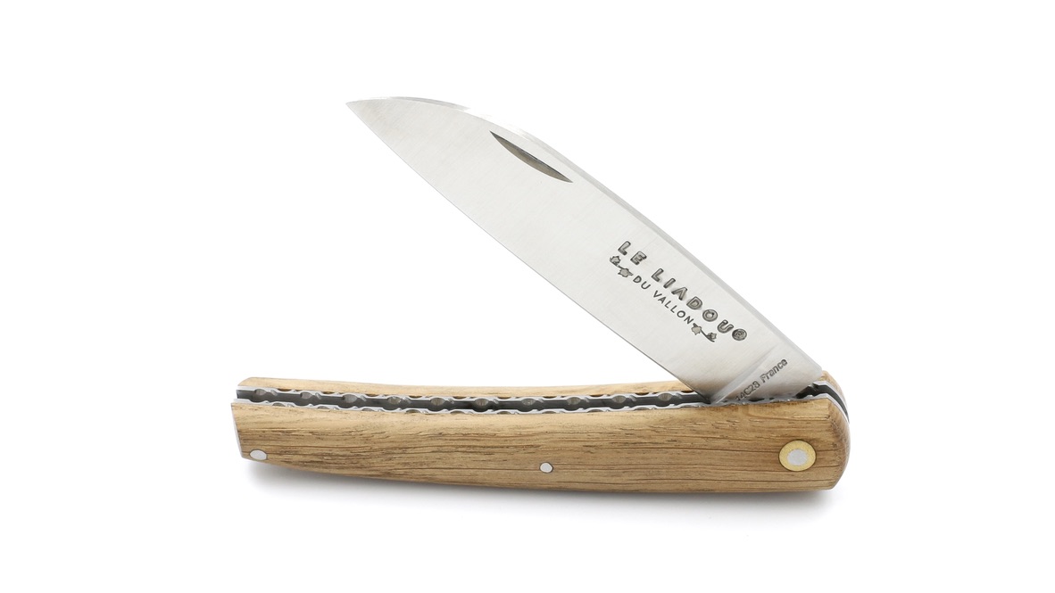 Liadou du Vallon® PETIT guillochiert  Winzermesser Fasseiche 10,5 cm