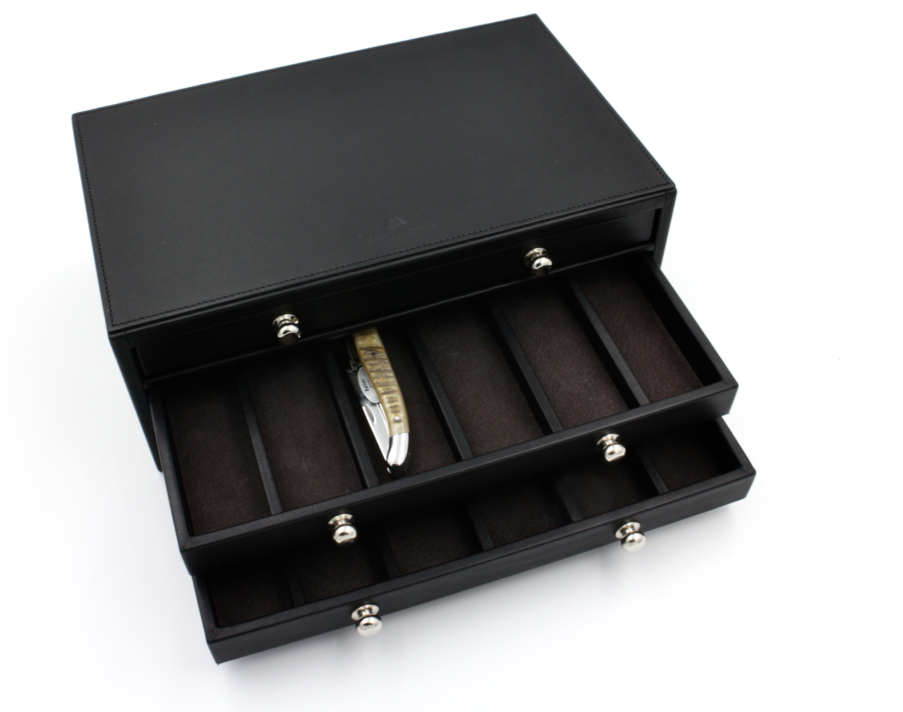 MAX CAPDEBARTHES leather casket for collectors 18 knives