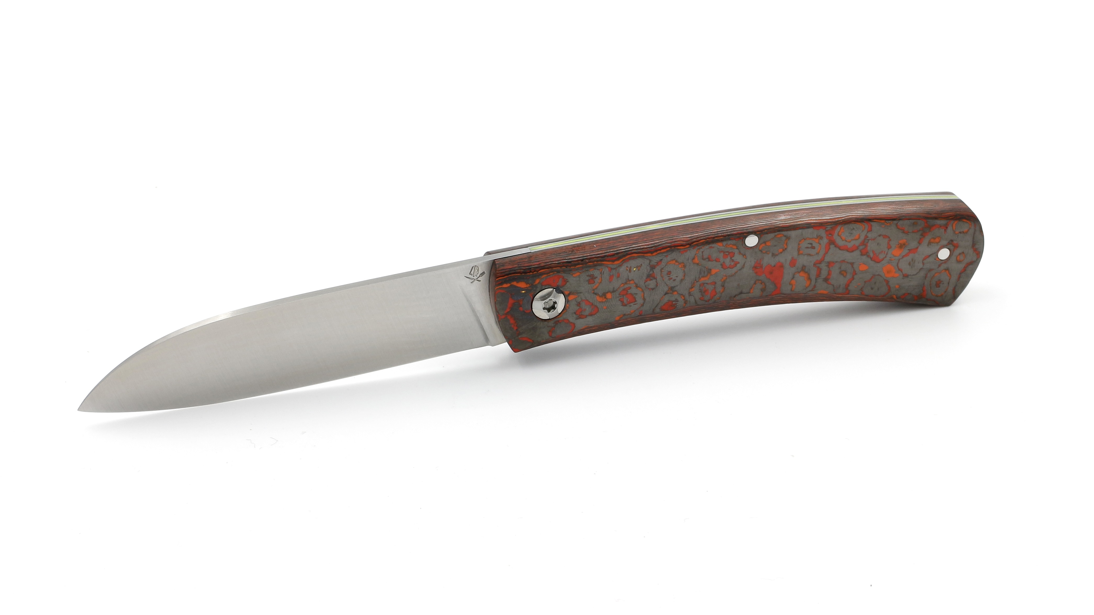 Roland LANNIER Spring Heeled Jack Taschenmesser  FATCarbon Lava Flow